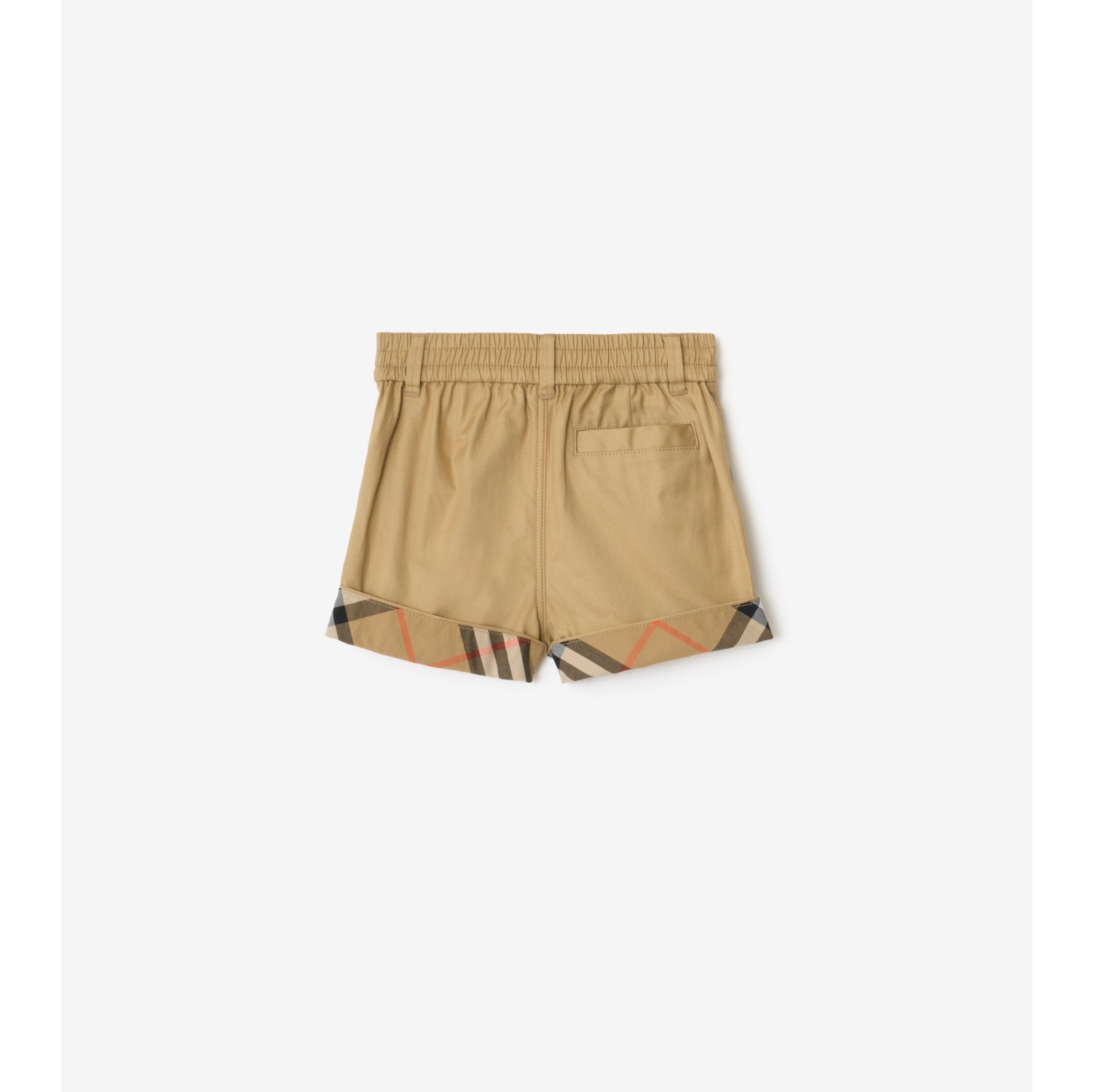 Check Turn-up Cotton Shorts