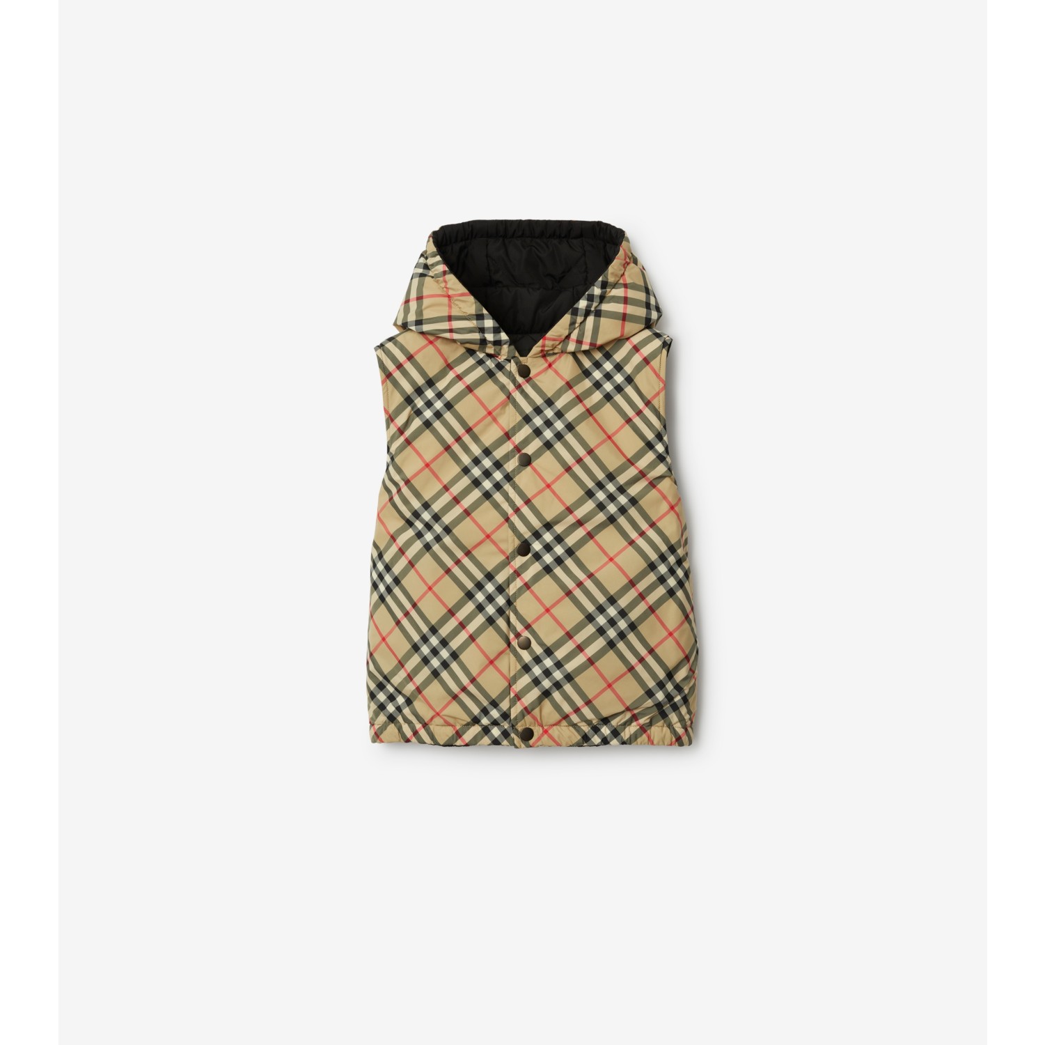 Reversible Check Gilet in Archive beige | Burberry® Official