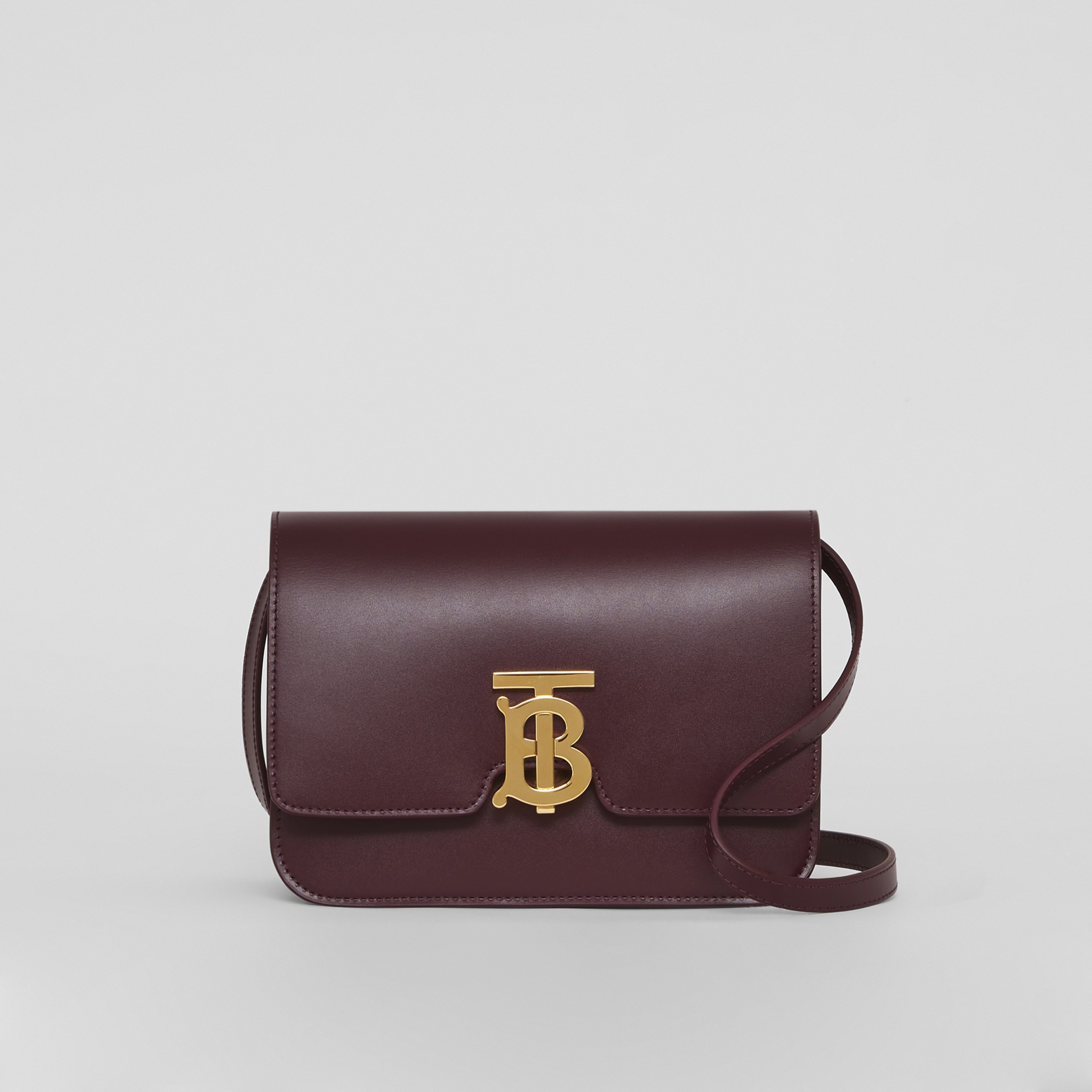 Small Leather TB Bag in Deep Maroon - Women | Burberry® Official - 1