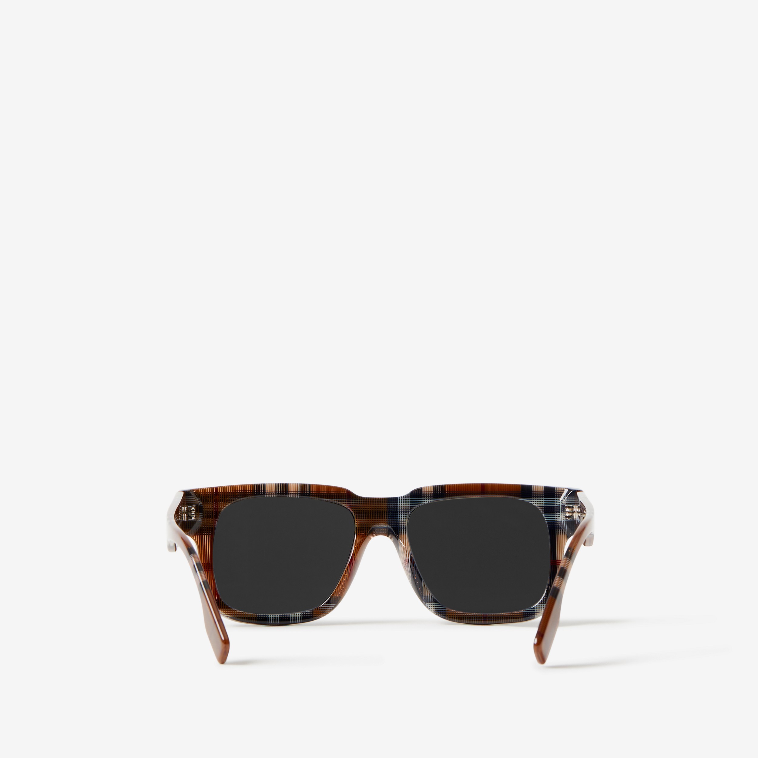 Sonnenbrille mit eckiger Fassung in Check (Birkenbraun) | Burberry® - 3