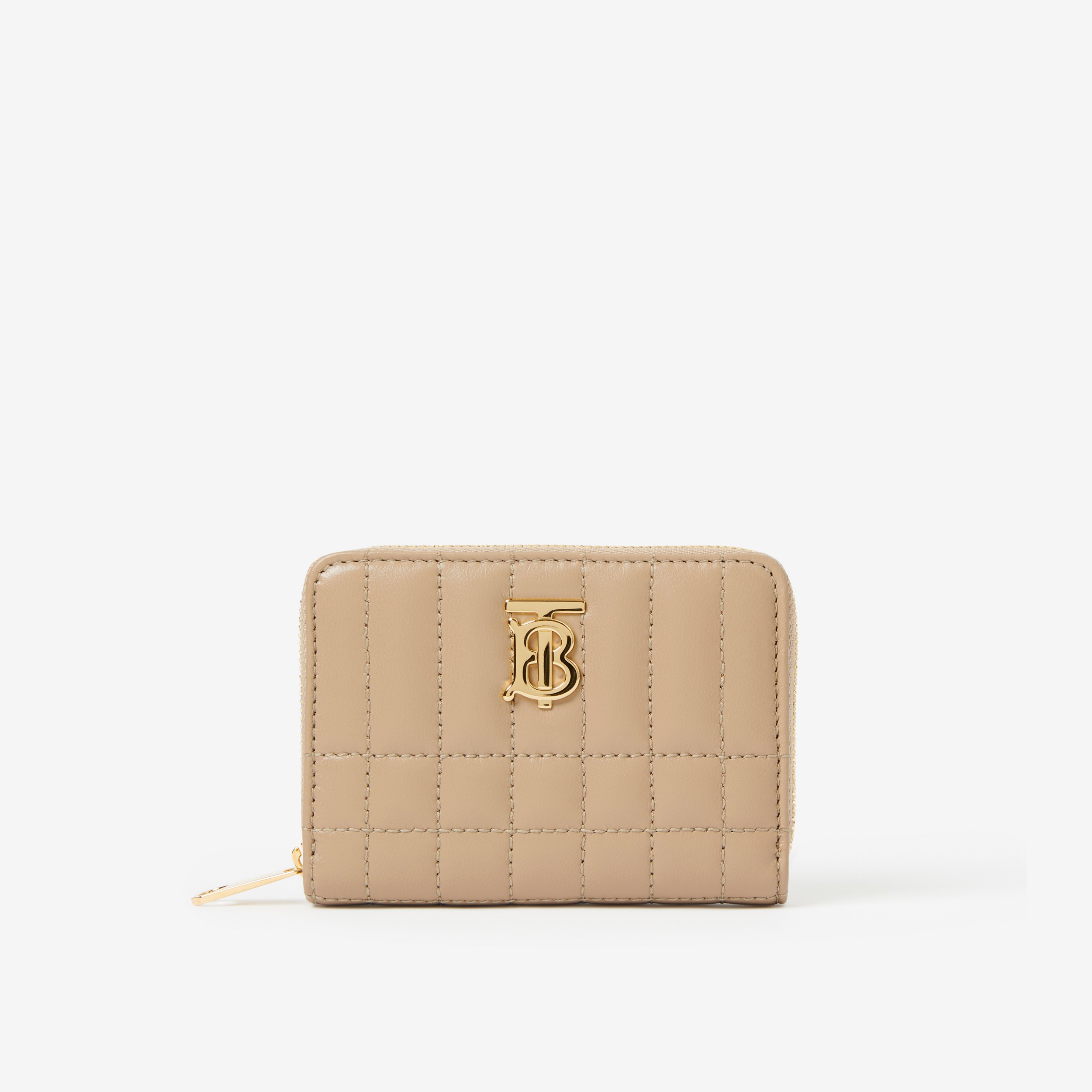 Quilted Leather Lola Zip Wallet in Oat Beige - Women | Burberry® Official - 1