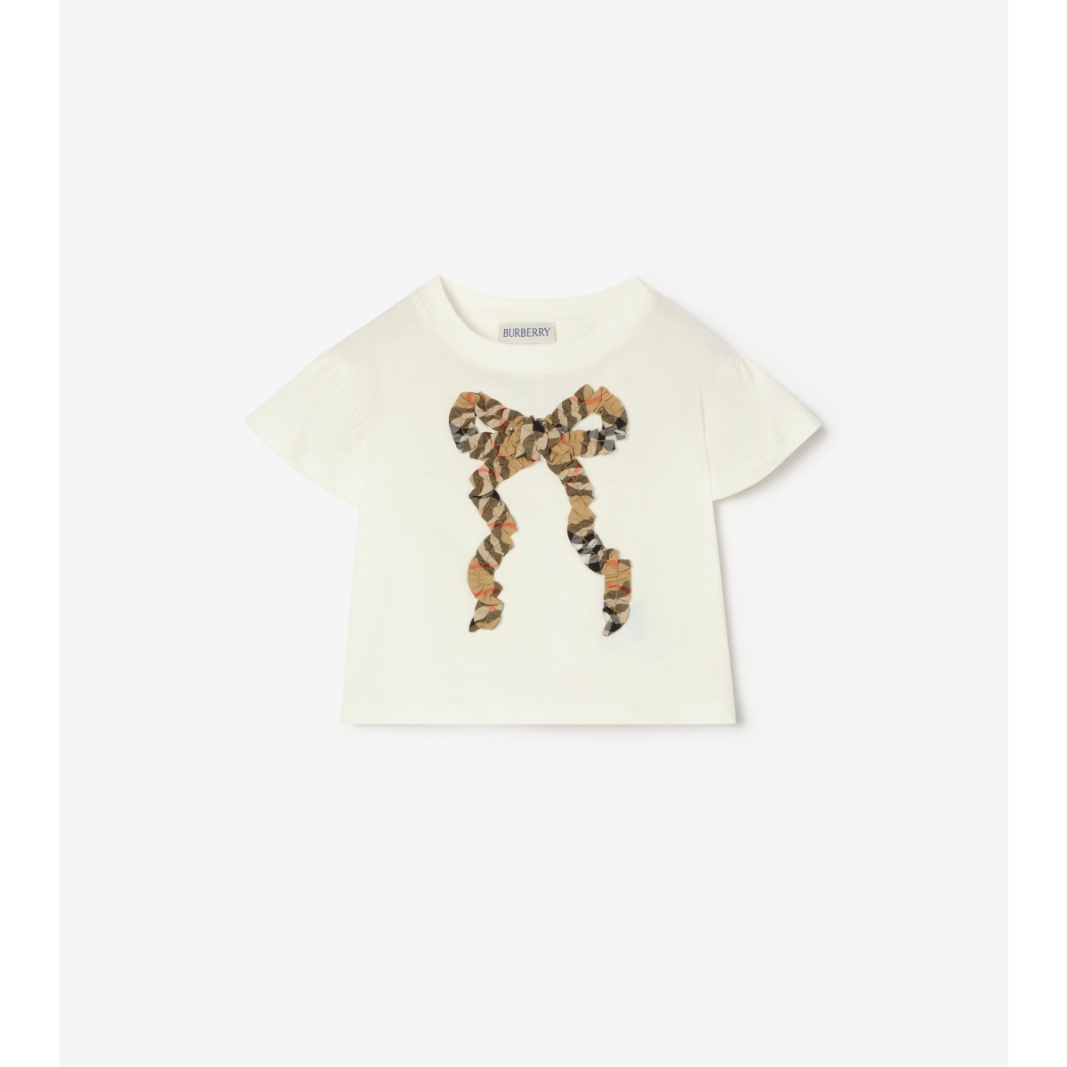  Check Bow Cotton T-shirt