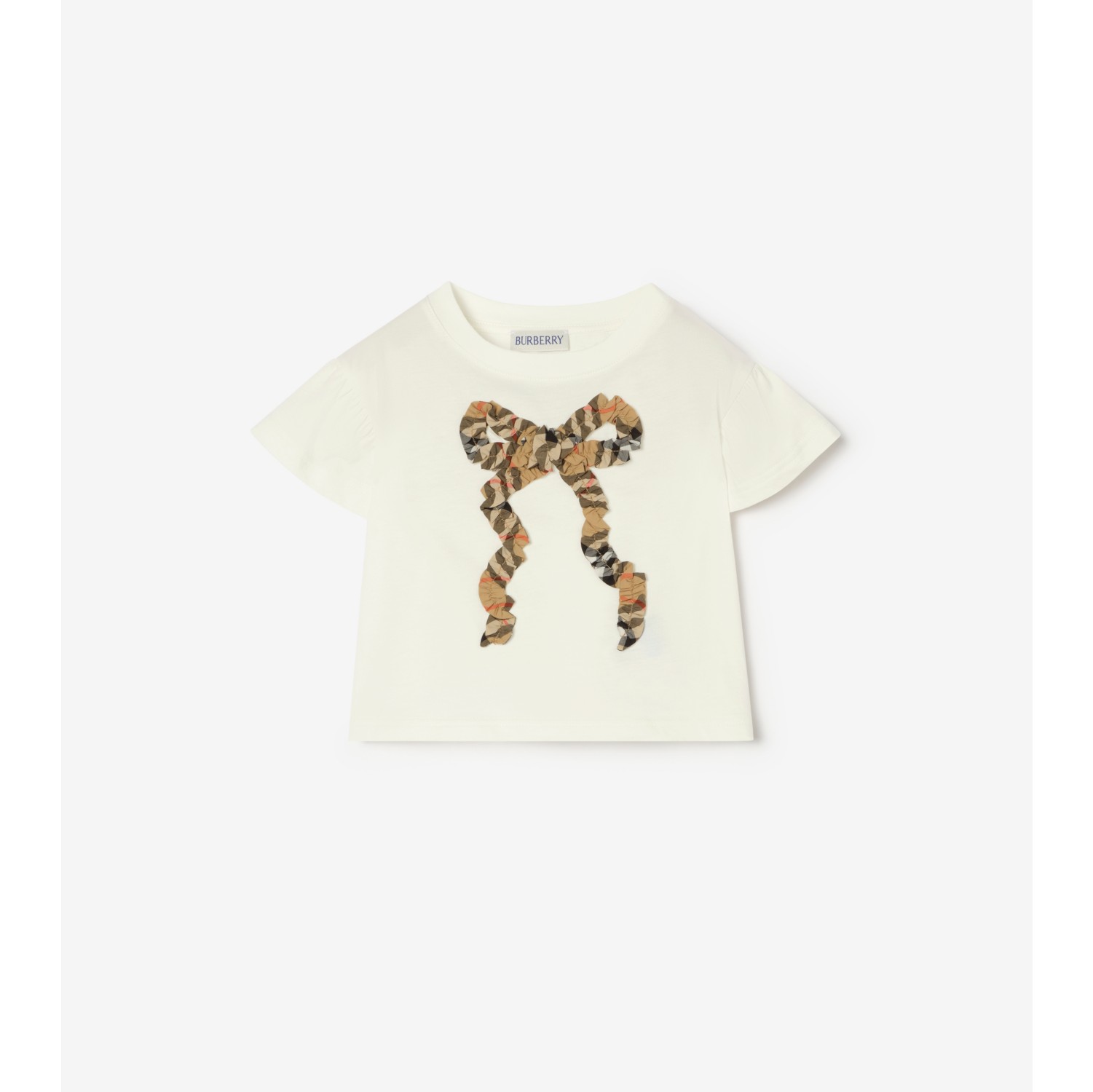Check Bow Cotton T-shirt