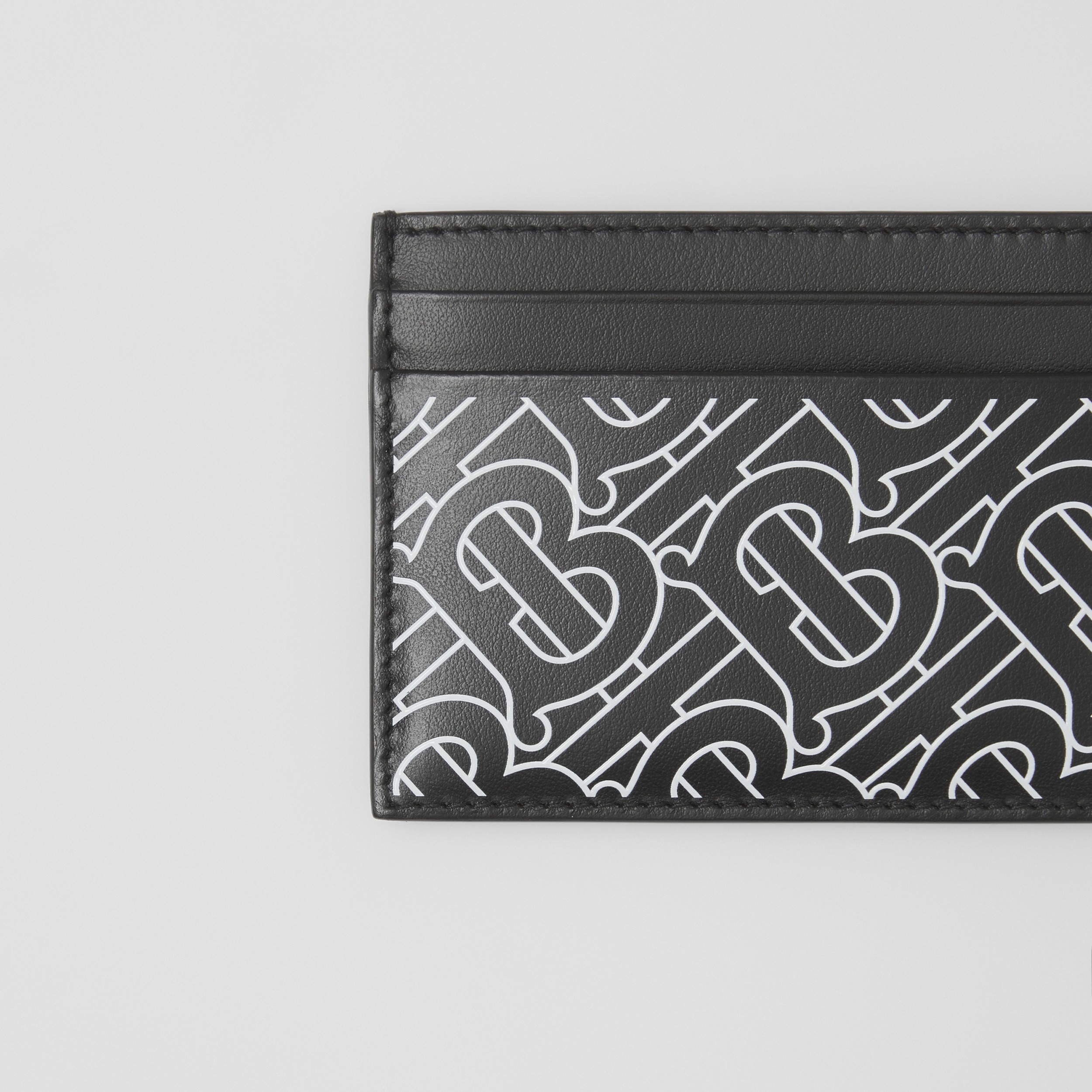 Monogram Print Leather Card Case in Black/white - Men | Burberry® Official - 2