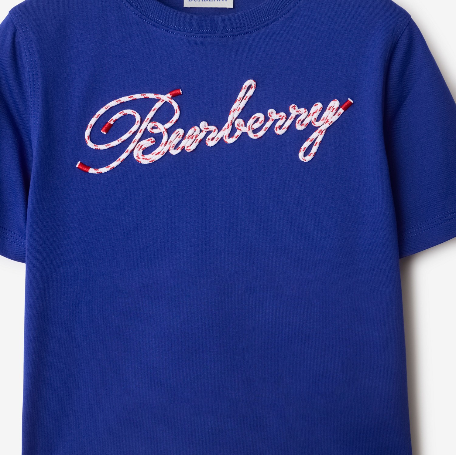 Laces Logo Cotton T-shirt in Knight | Burberry® Official Laces Logo Cotton T-shirt in Knight | Burberry® Official