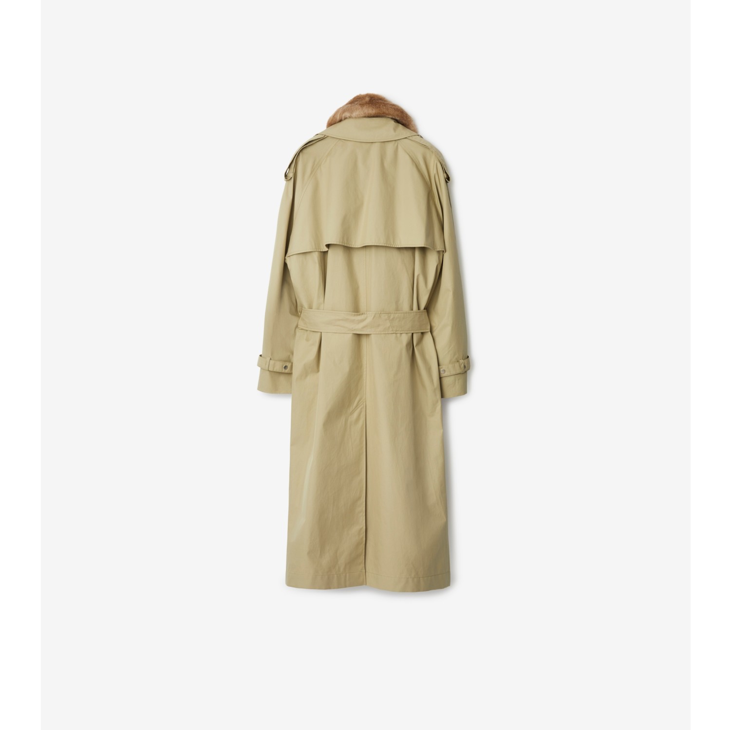 Extra Long Kennington Trench Coat in Hunter - Women, Cotton Gabardine ...