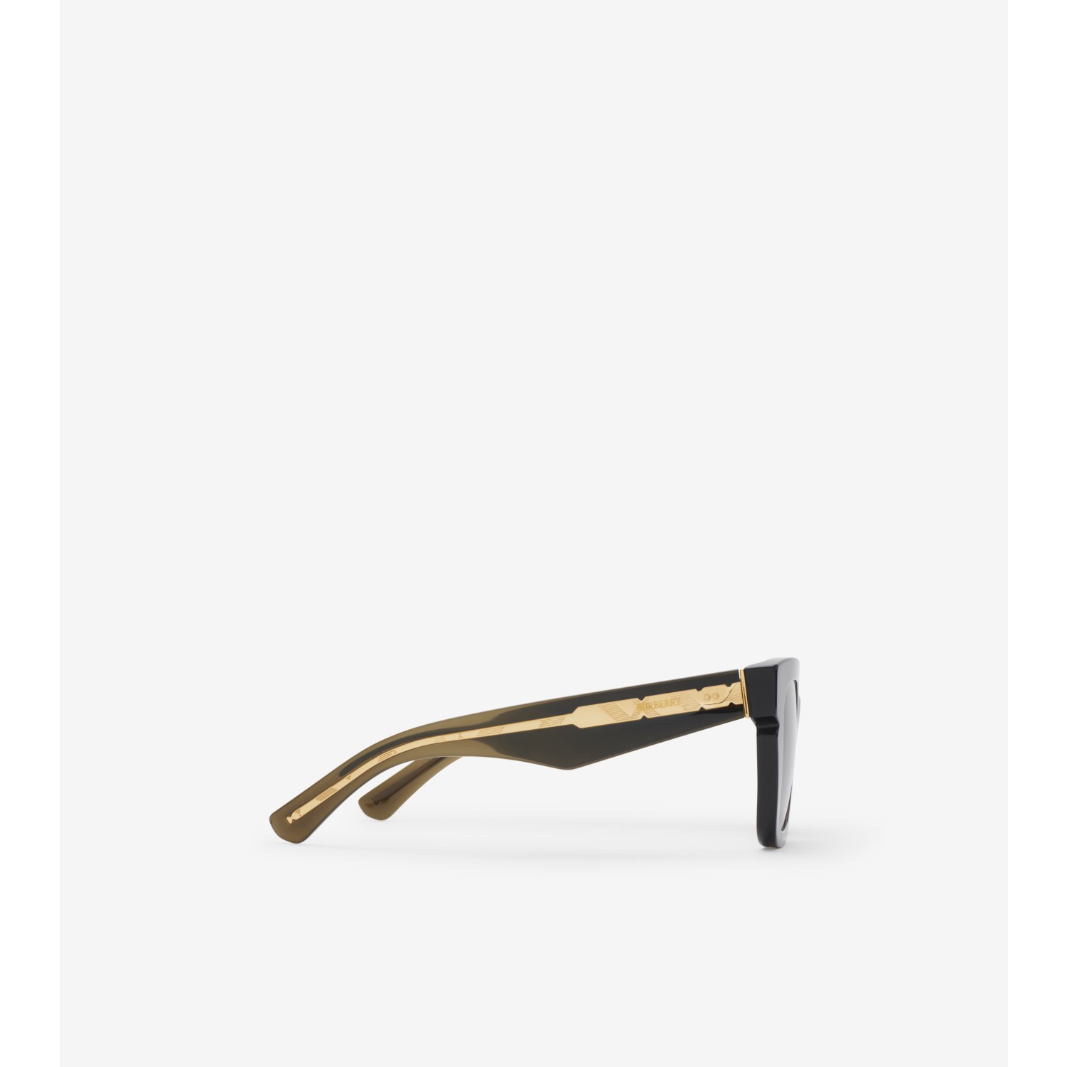 Inlaid Check Square Sunglasses