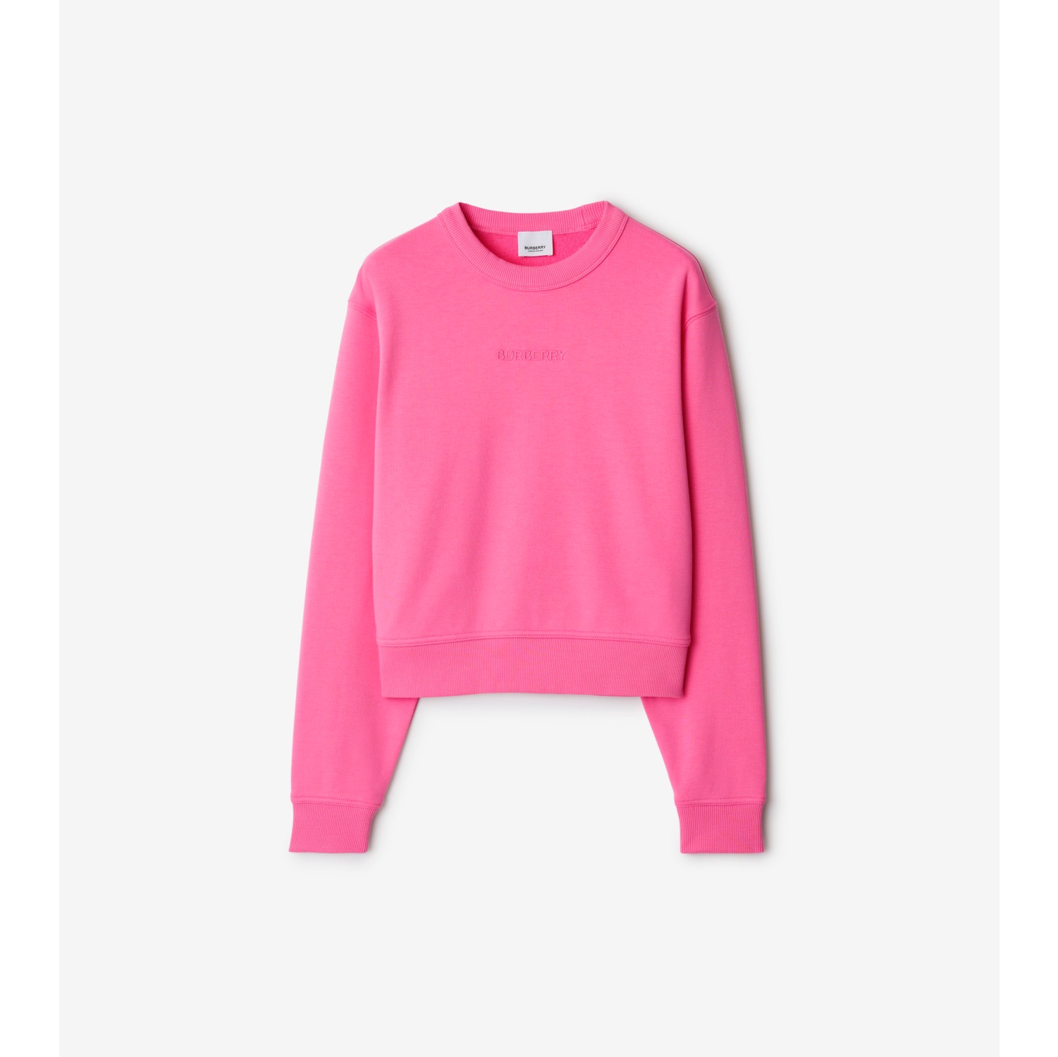 Cotton Sweatshirt in Bubblegum pink - Women | Burberry® Official