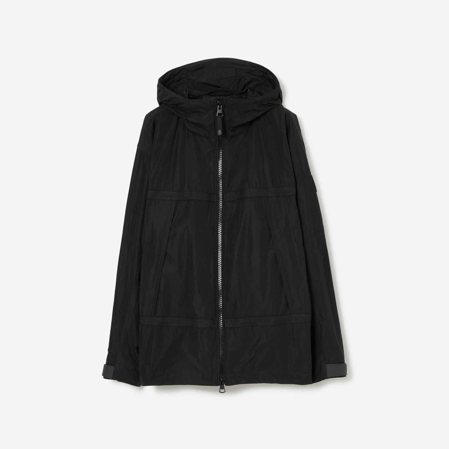 로고 아플리케 라이트 후드 재킷 (블랙) - 남성 | Burberry®