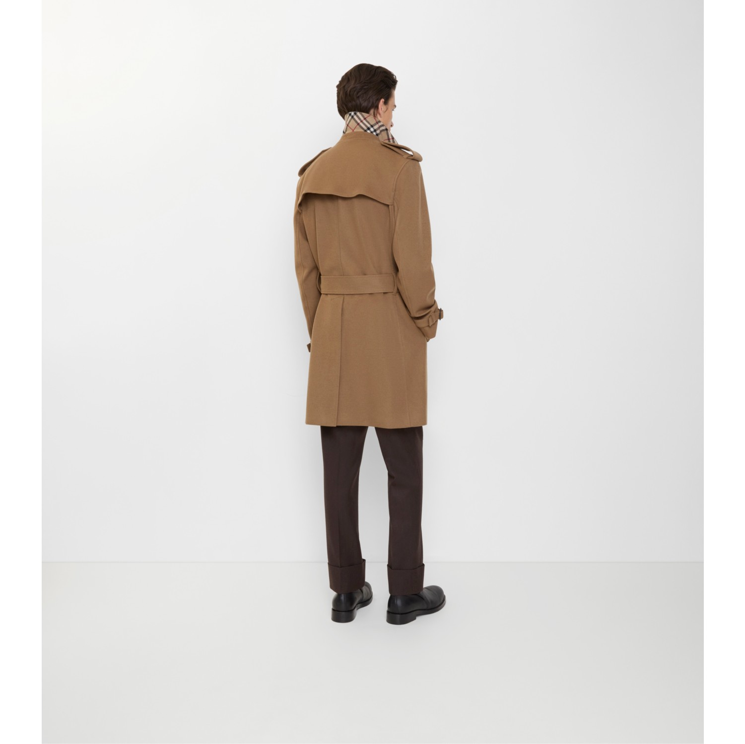 Mid-length Cashmere Trench Coat