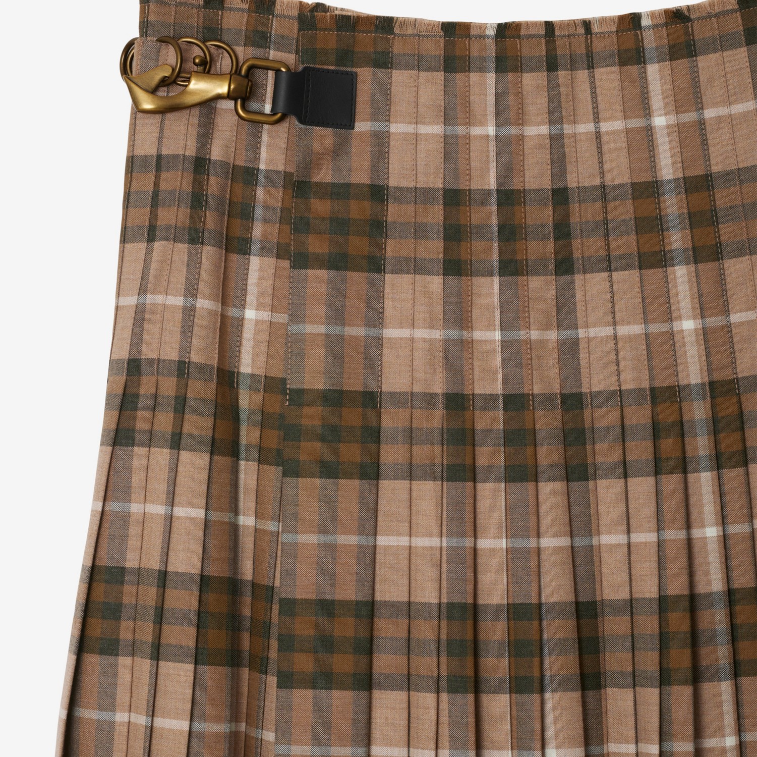 Check Wool Blend Maxi Kilt in Camp - Women | Burberry® Official Check Wool Blend Maxi Kilt in Camp - Women | Burberry® Official