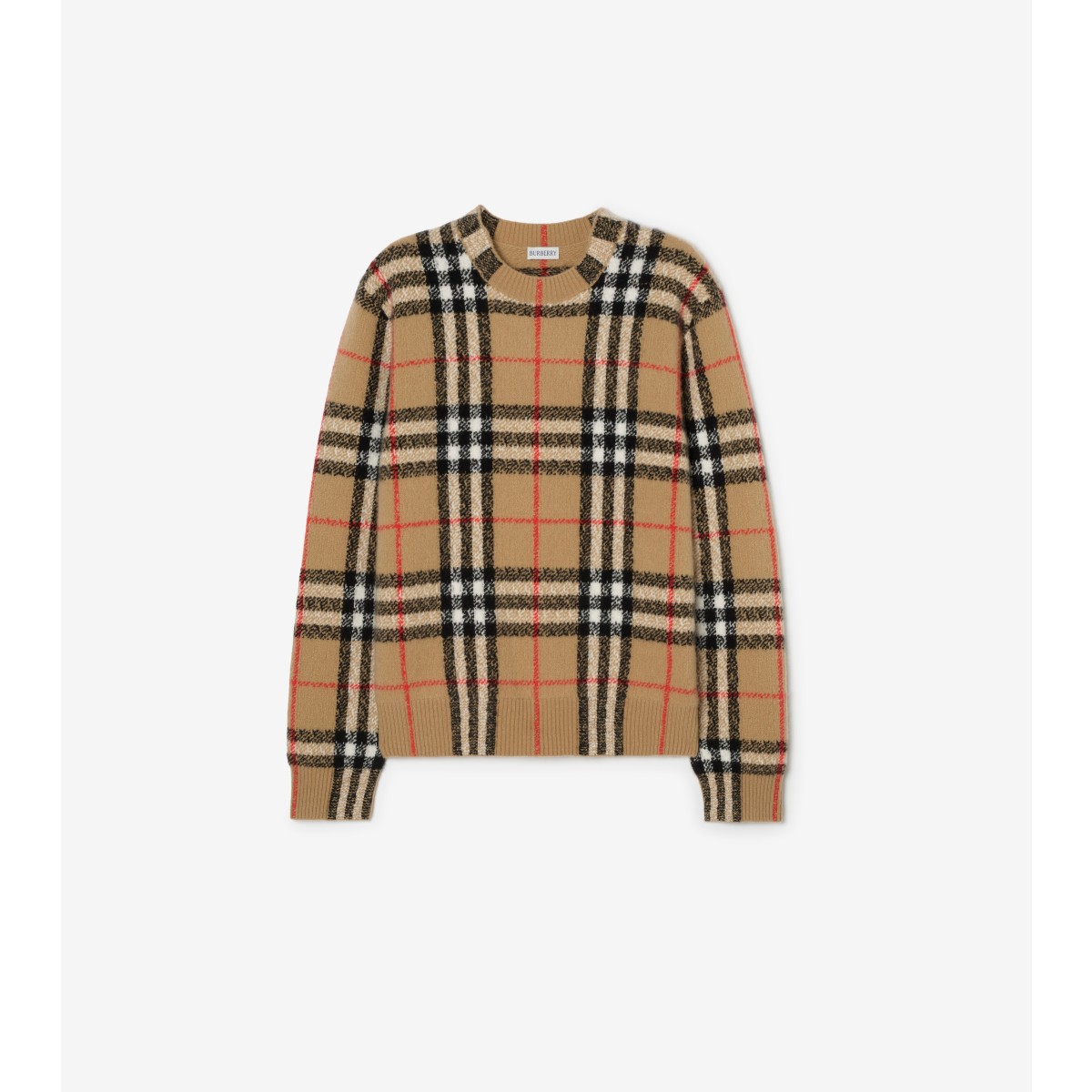  Check Cashmere Sweater