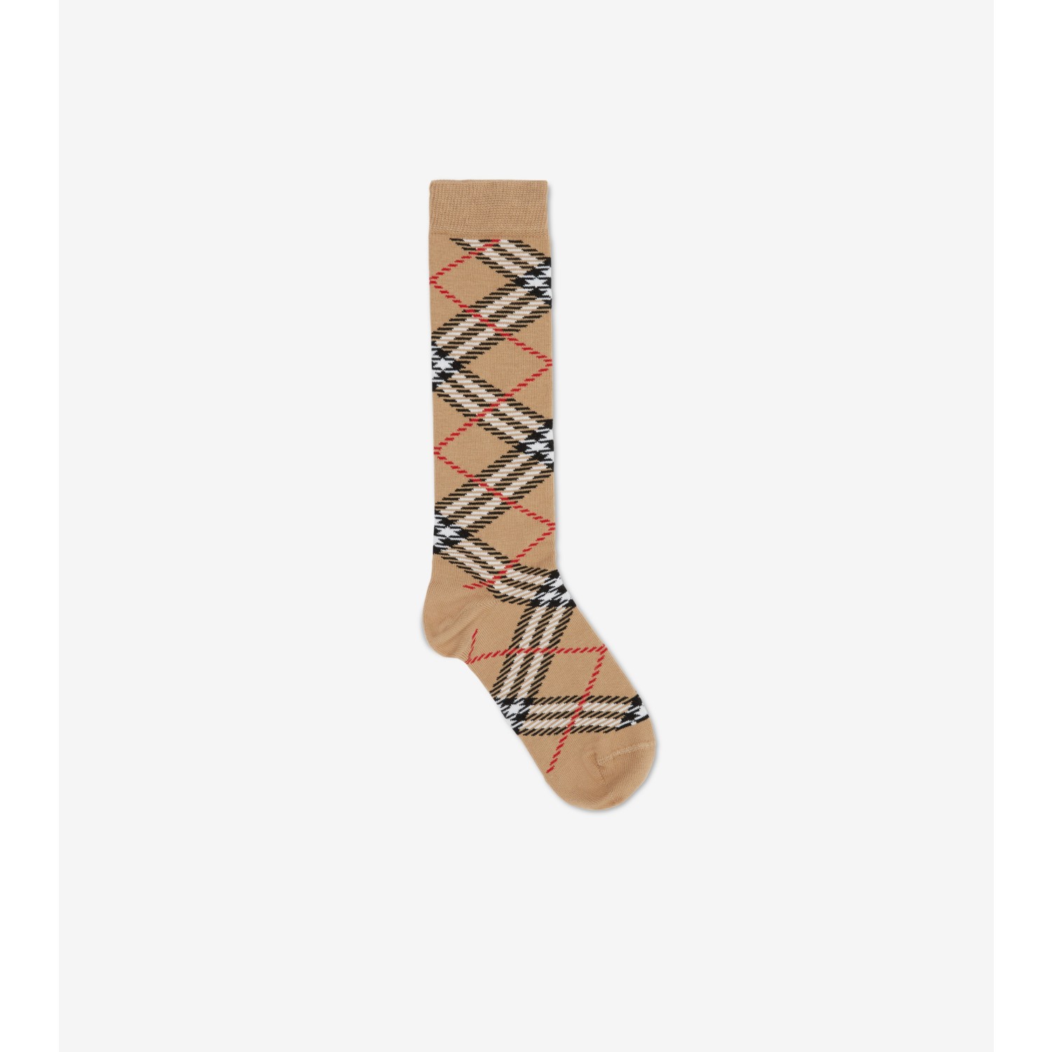 Check Cotton Blend Socks in Archive beige - Children | Burberry® Official