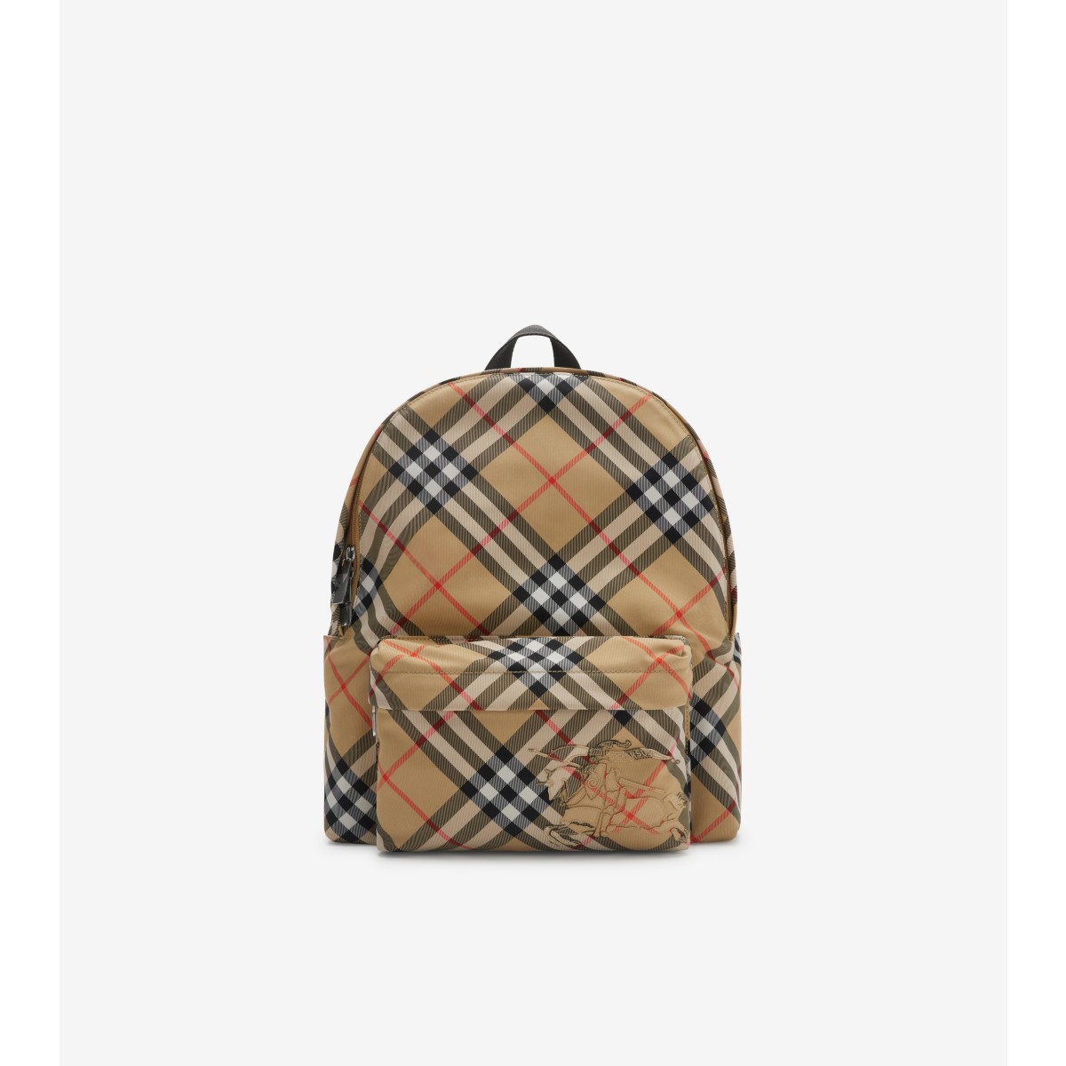 Burberry Men's "check" Backpack In Sand