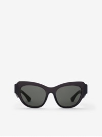 Rose Square Sunglasses in Transparent Black