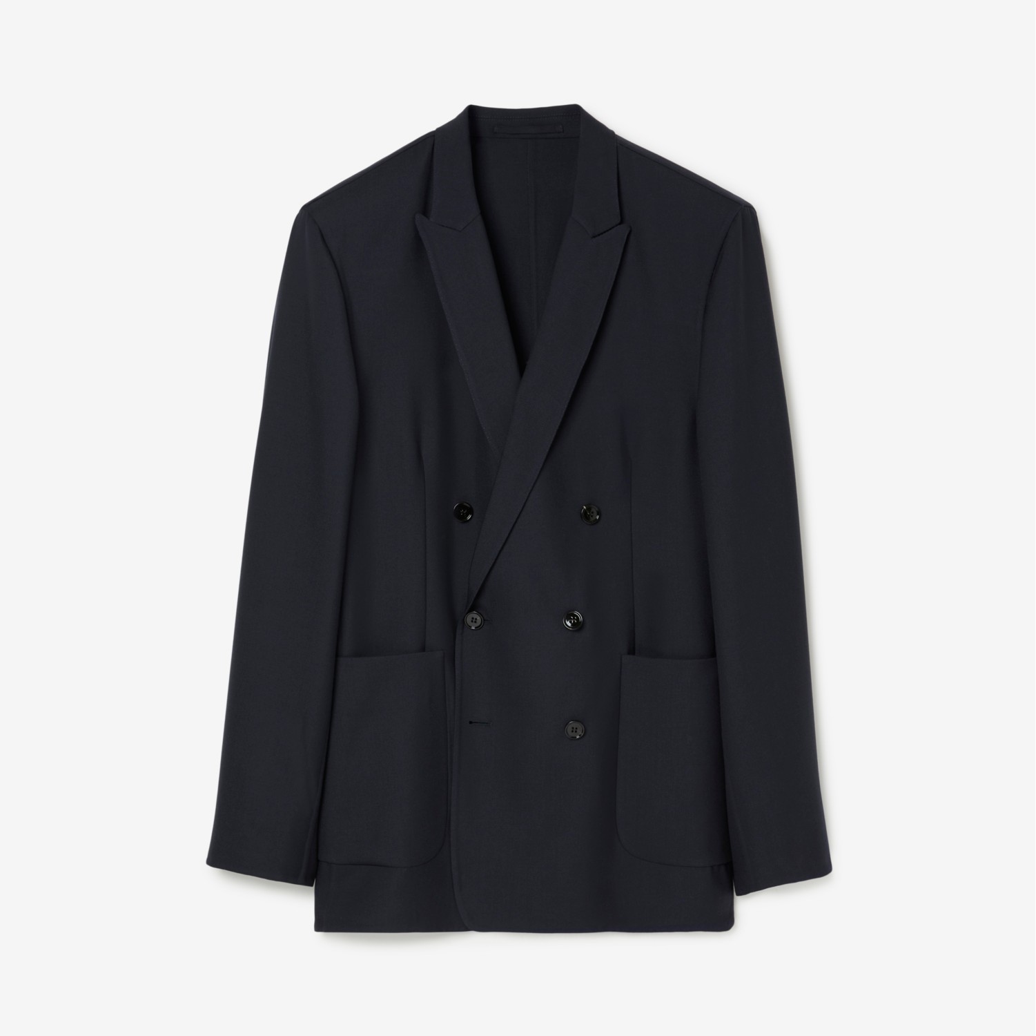Slim Fit Wool Tailored Jacket in Smoked Navy - Men | Burberry® Official