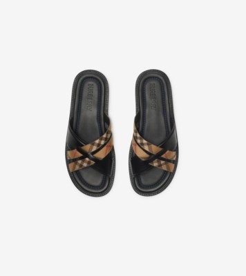 ☆極美品☆ 現行 バーバリー スライド サンダル ノバチェック 40サイズ メンズ デザイナー サンダル | Burberry® 公式サイト