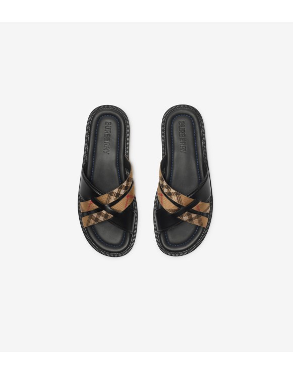 ☆極美品☆ 現行 バーバリー スライド サンダル ノバチェック 40サイズ ☆極美品☆ 現行 バーバリー スライド サンダル ノバチェック 40サイズ