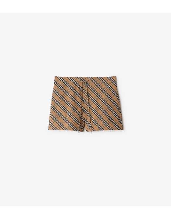 Check Cotton Pyjama Shorts