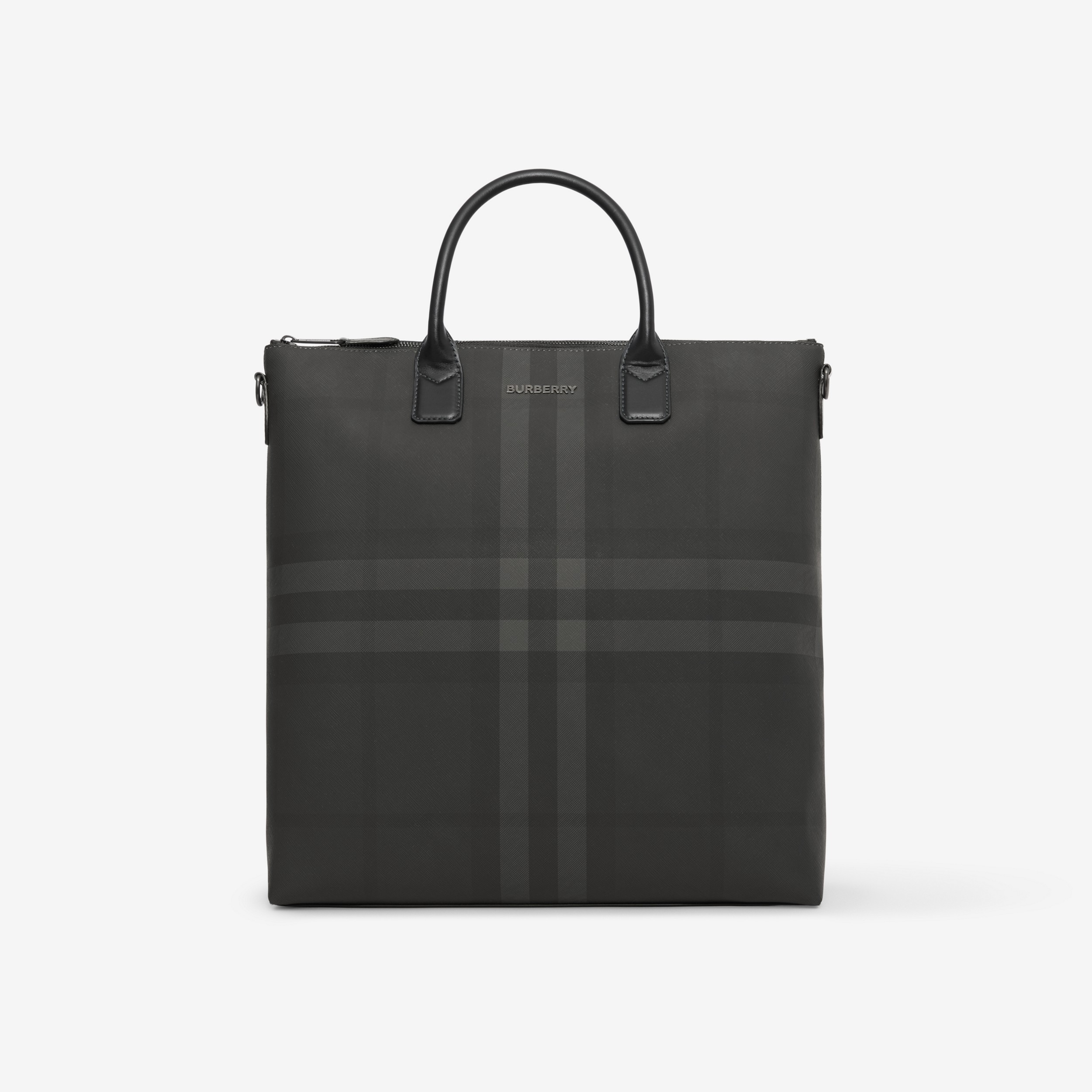 Charcoal Check Stirling Tote - Men | Burberry® Official - 1