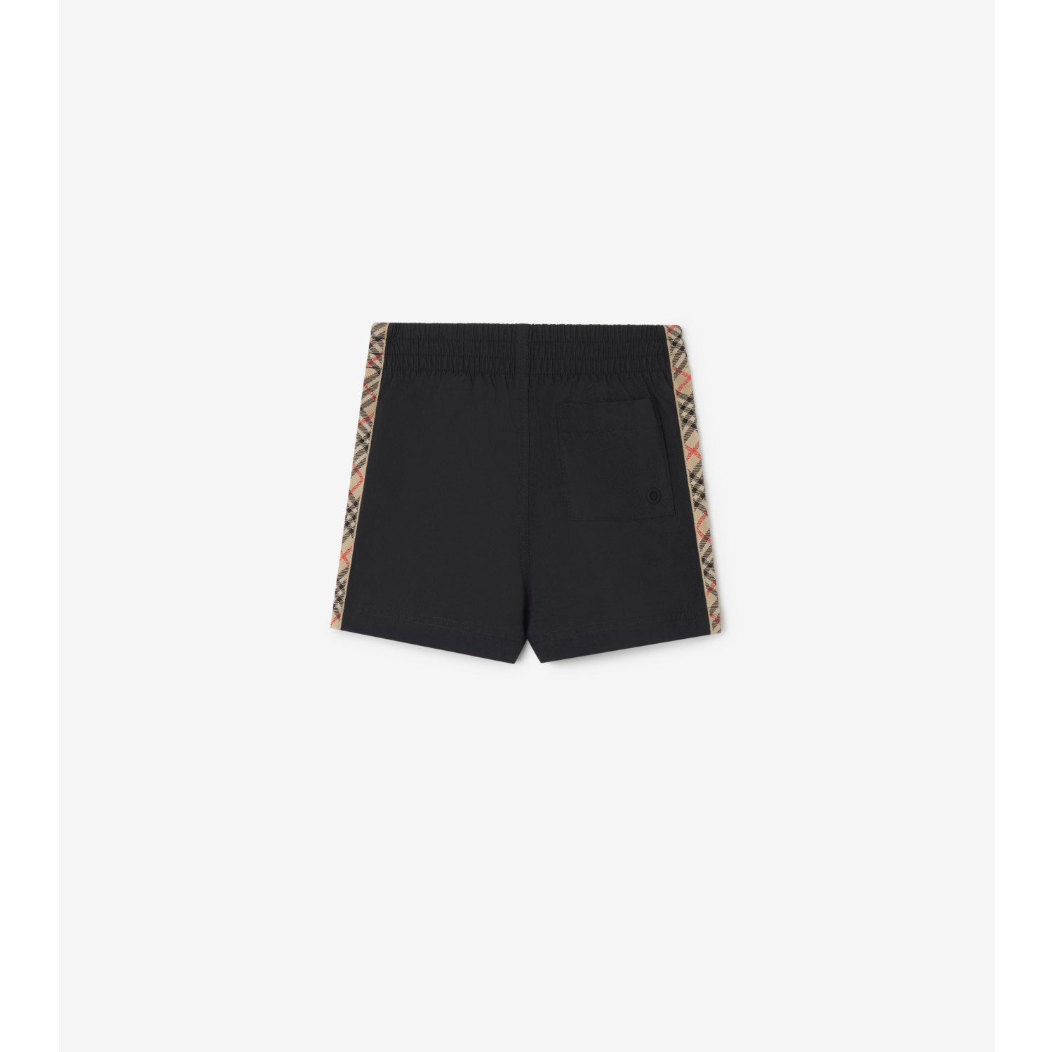 Check Trim Swim Shorts in Black | Burberry® Official