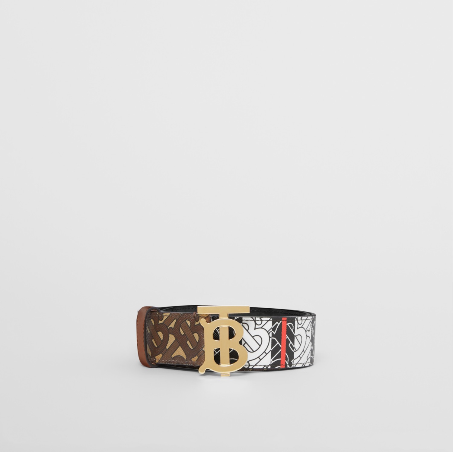 monogram print belt