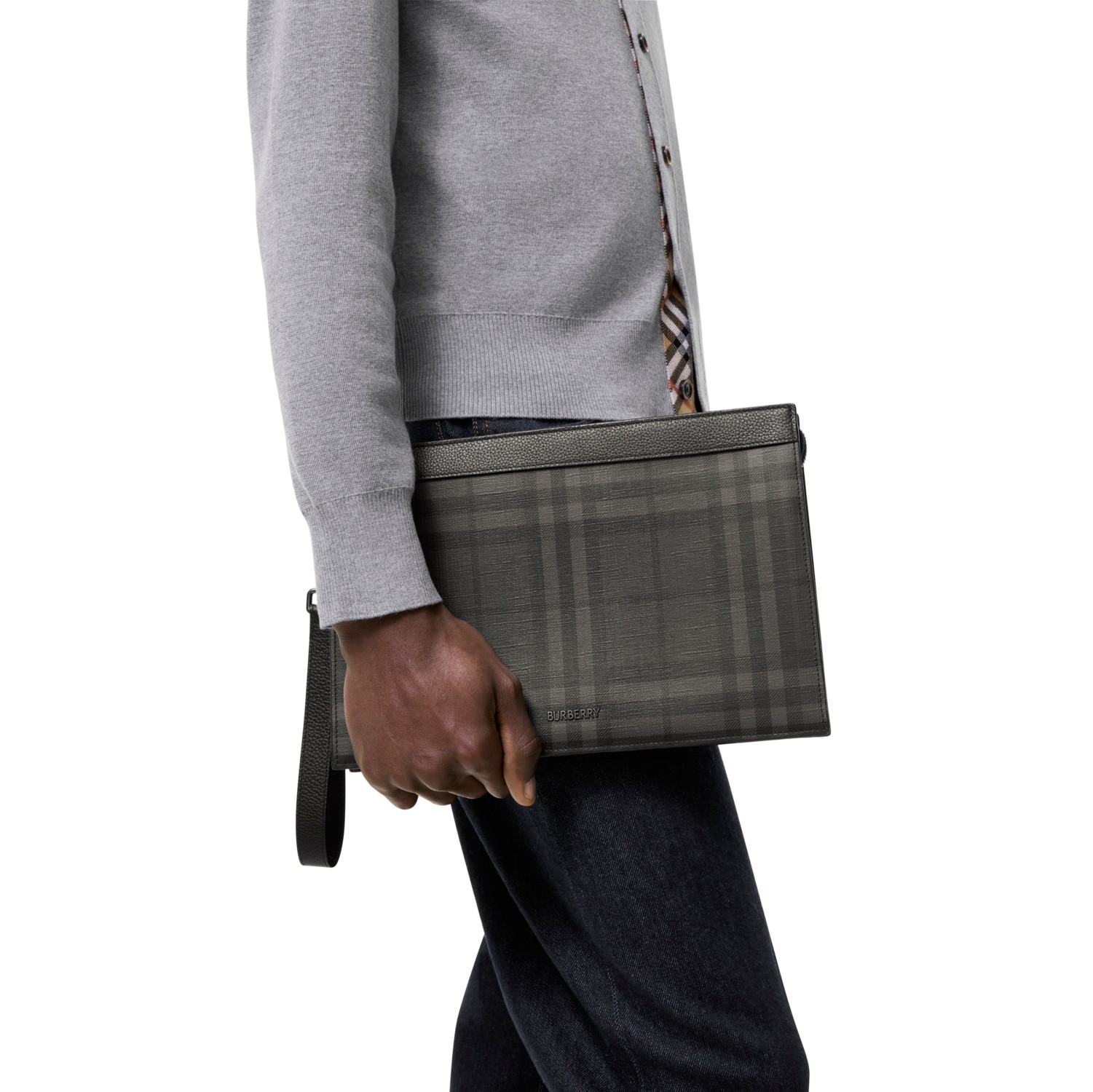 Bolso de mano City Check con cremallera