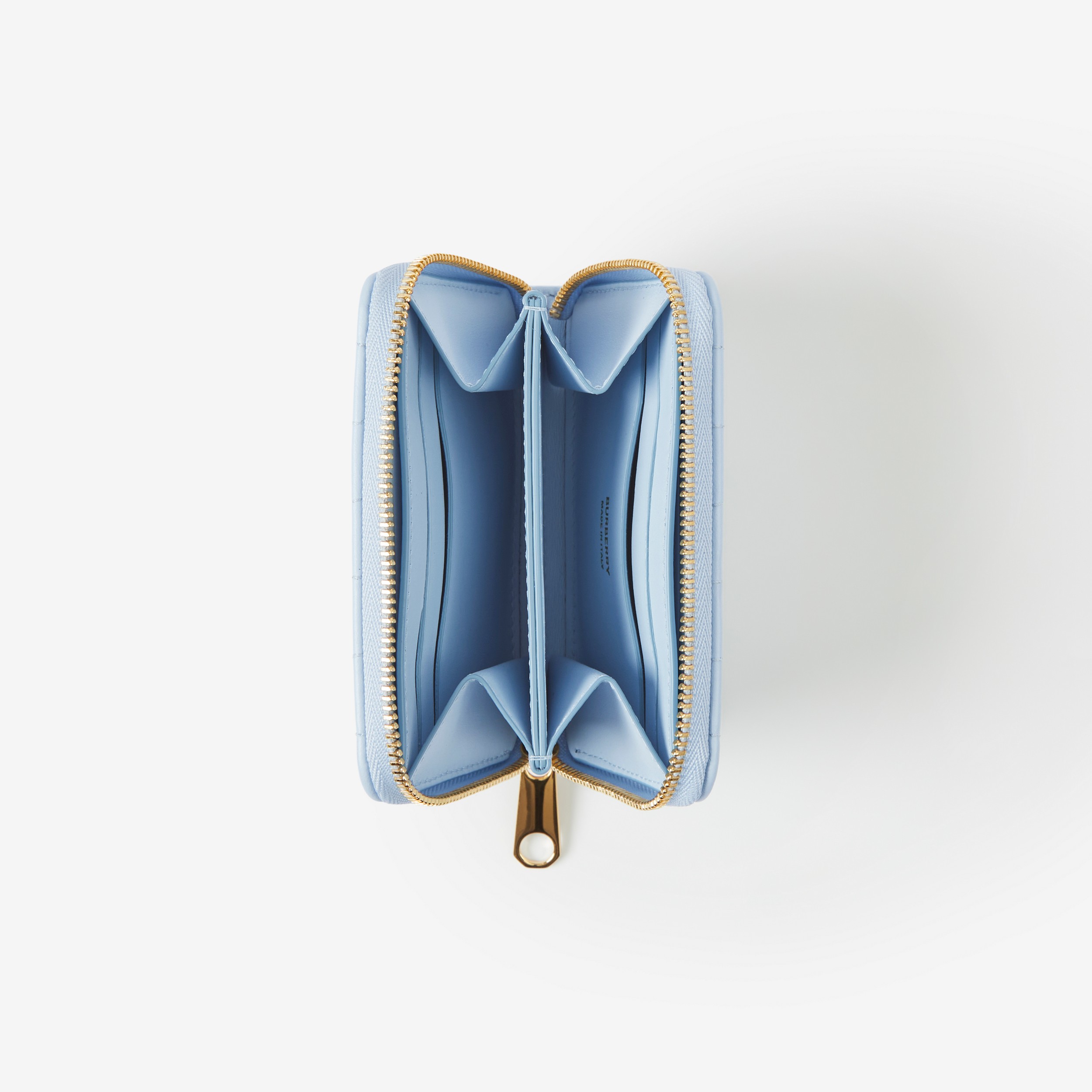 Carteira Lola em couro acolchoado com zíper (Azul Claro) - Mulheres | Burberry® oficial - 4