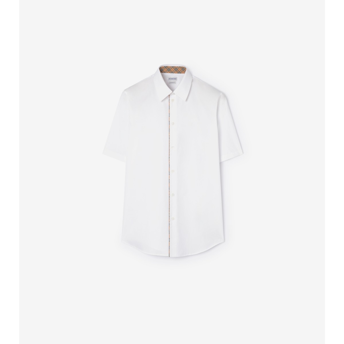  Check Piping Cotton Poplin Shirt