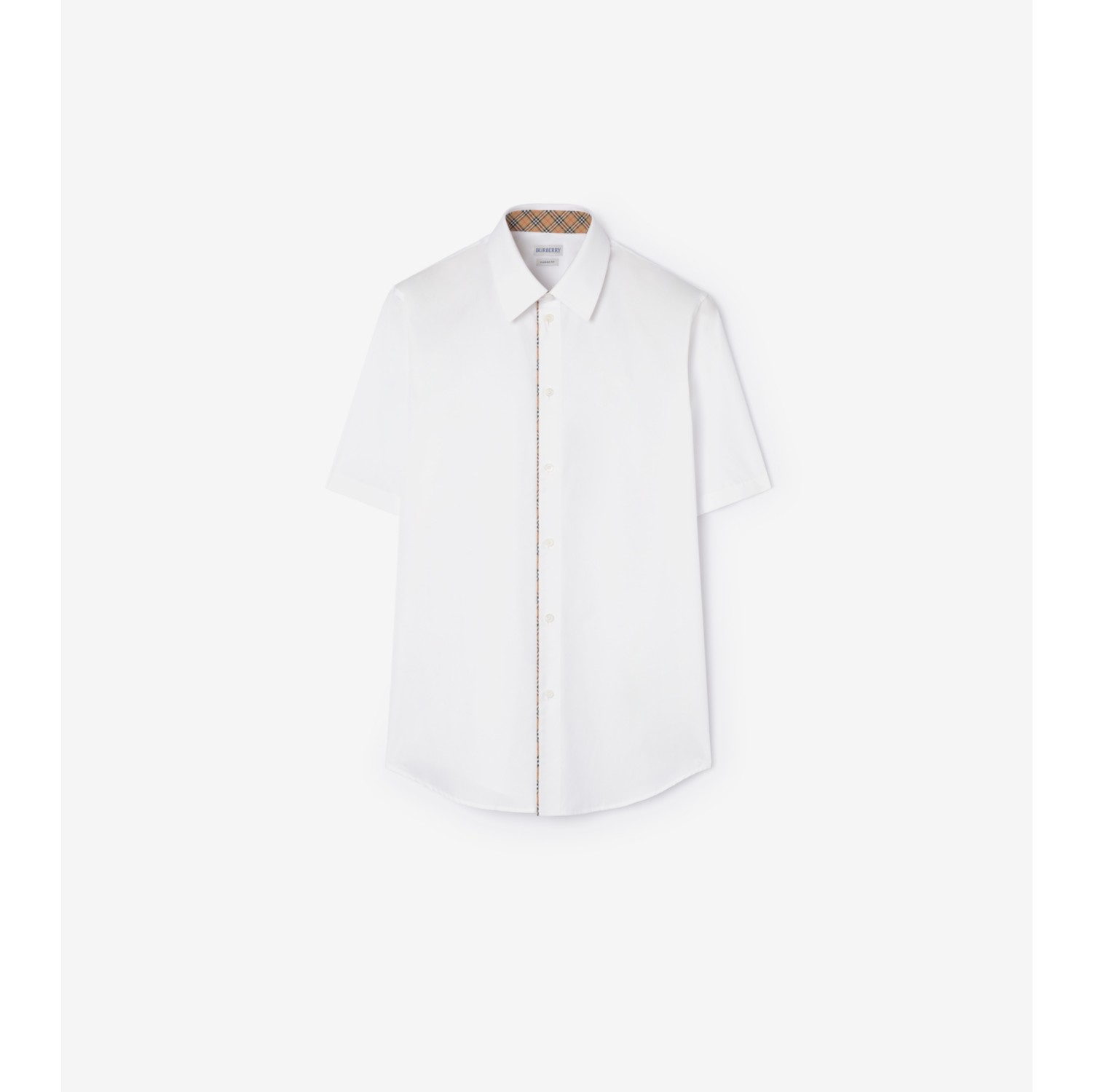 Check Piping Cotton Poplin Shirt