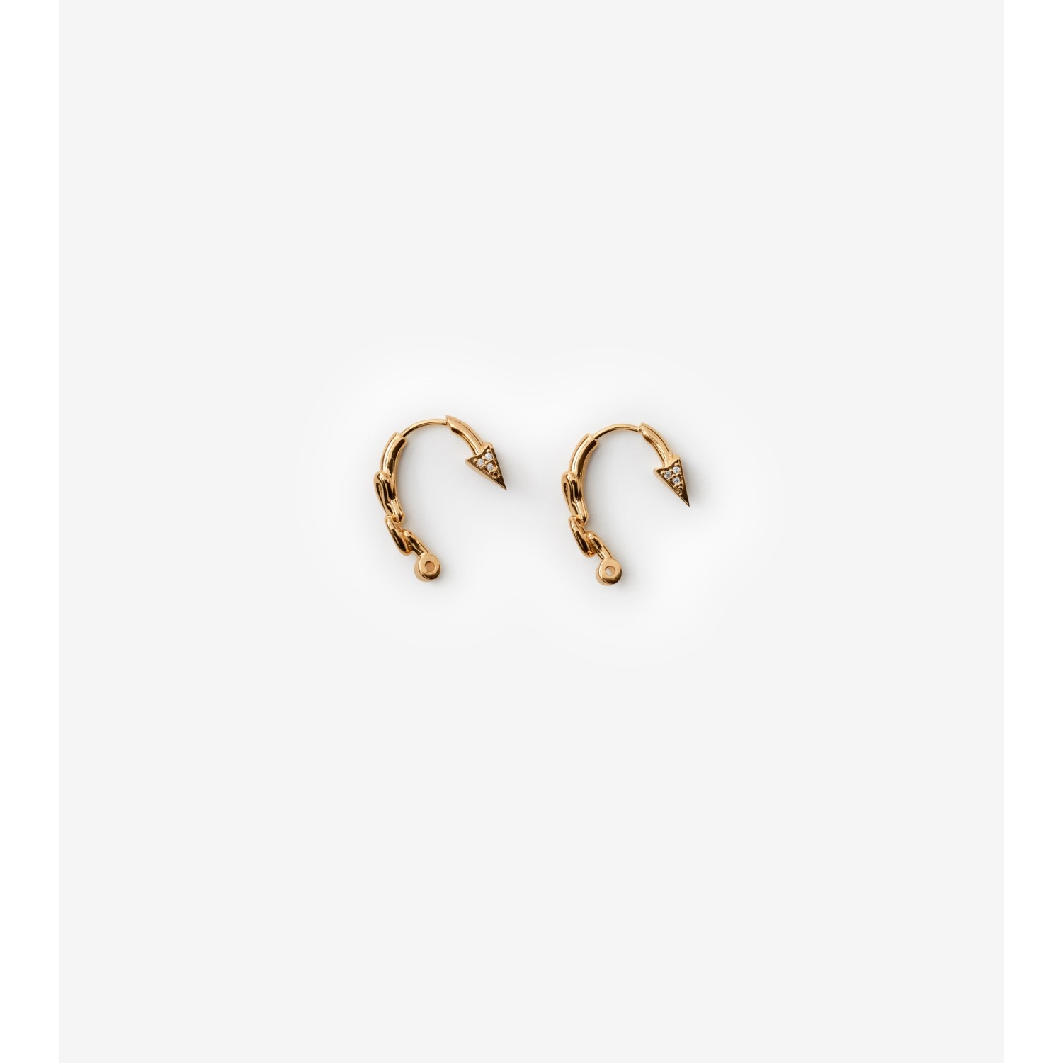 Hook Pavé Earrings in Gold/clear - Women | Burberry® Official