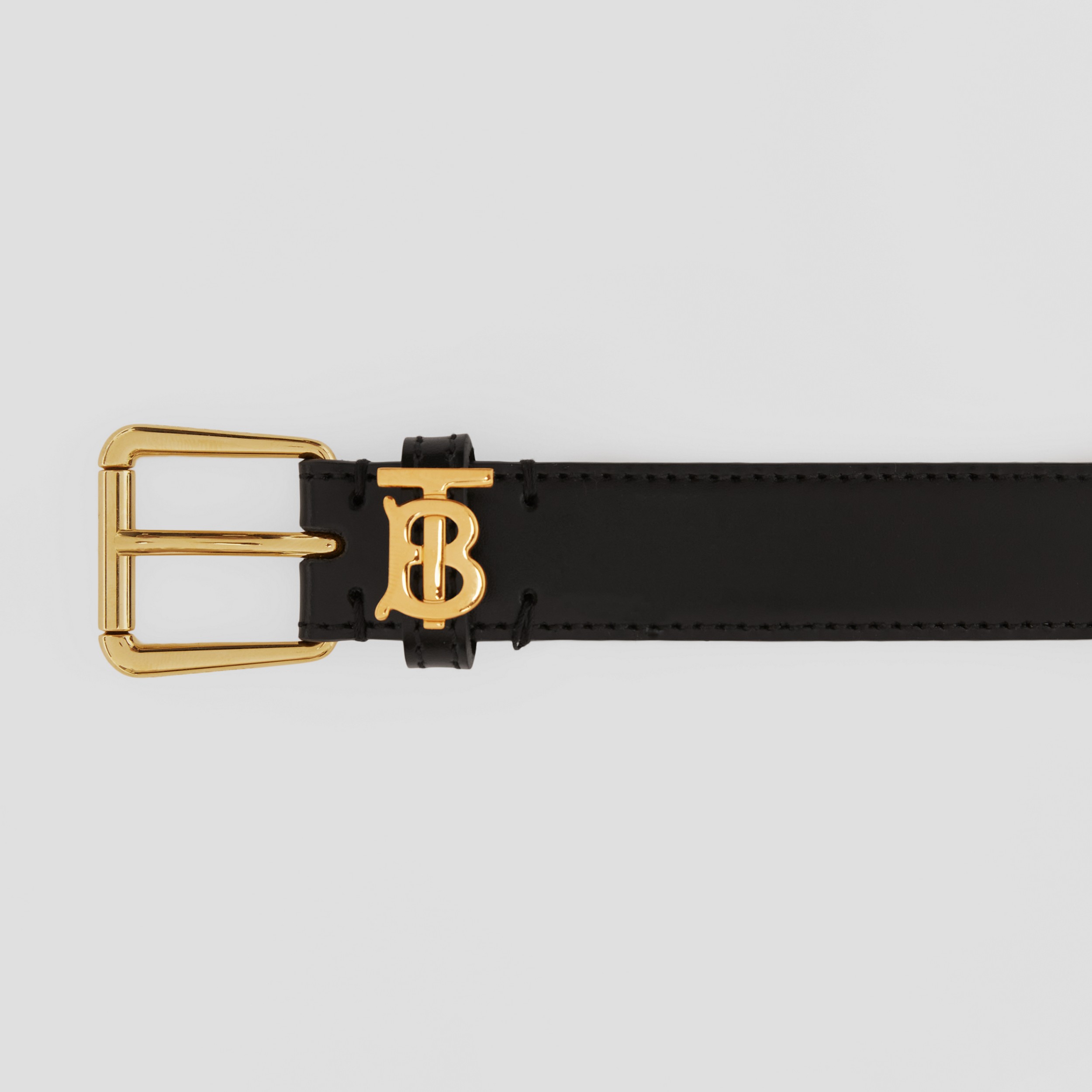Leather TB Belt in Black - Women | Burberry® Official - 2