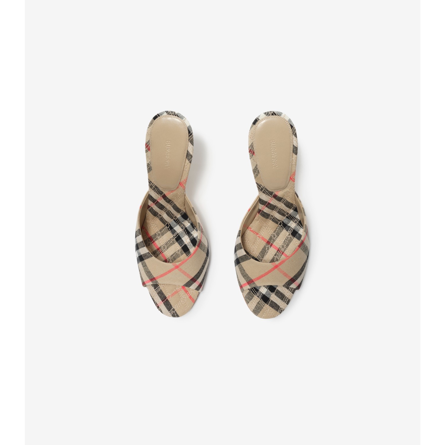 Check Mews High Sandals​ in Sand beige - Women | Burberry® Official