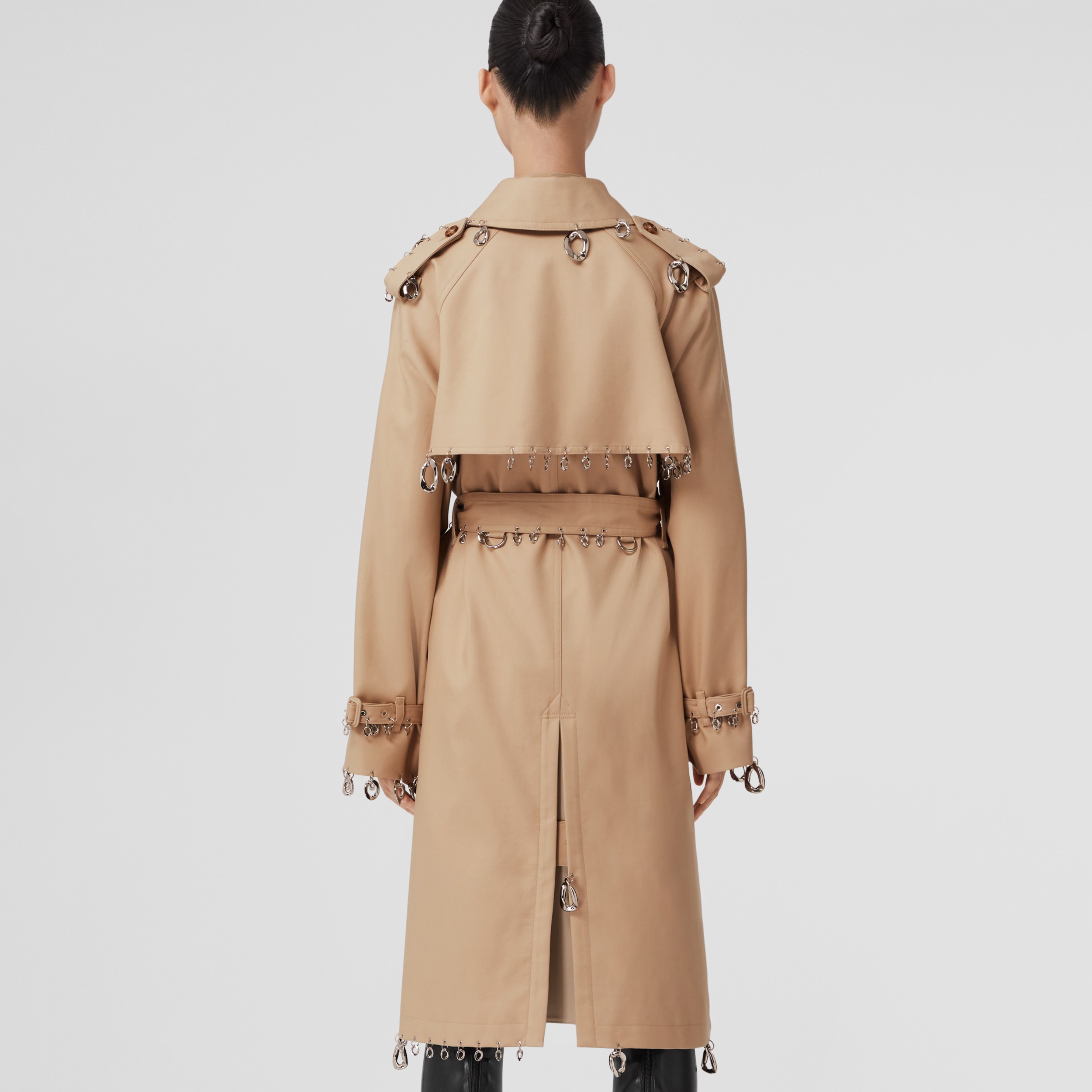 Cotton Gabardine Trench Coat in Soft Fawn - Women | Burberry® Official - 3