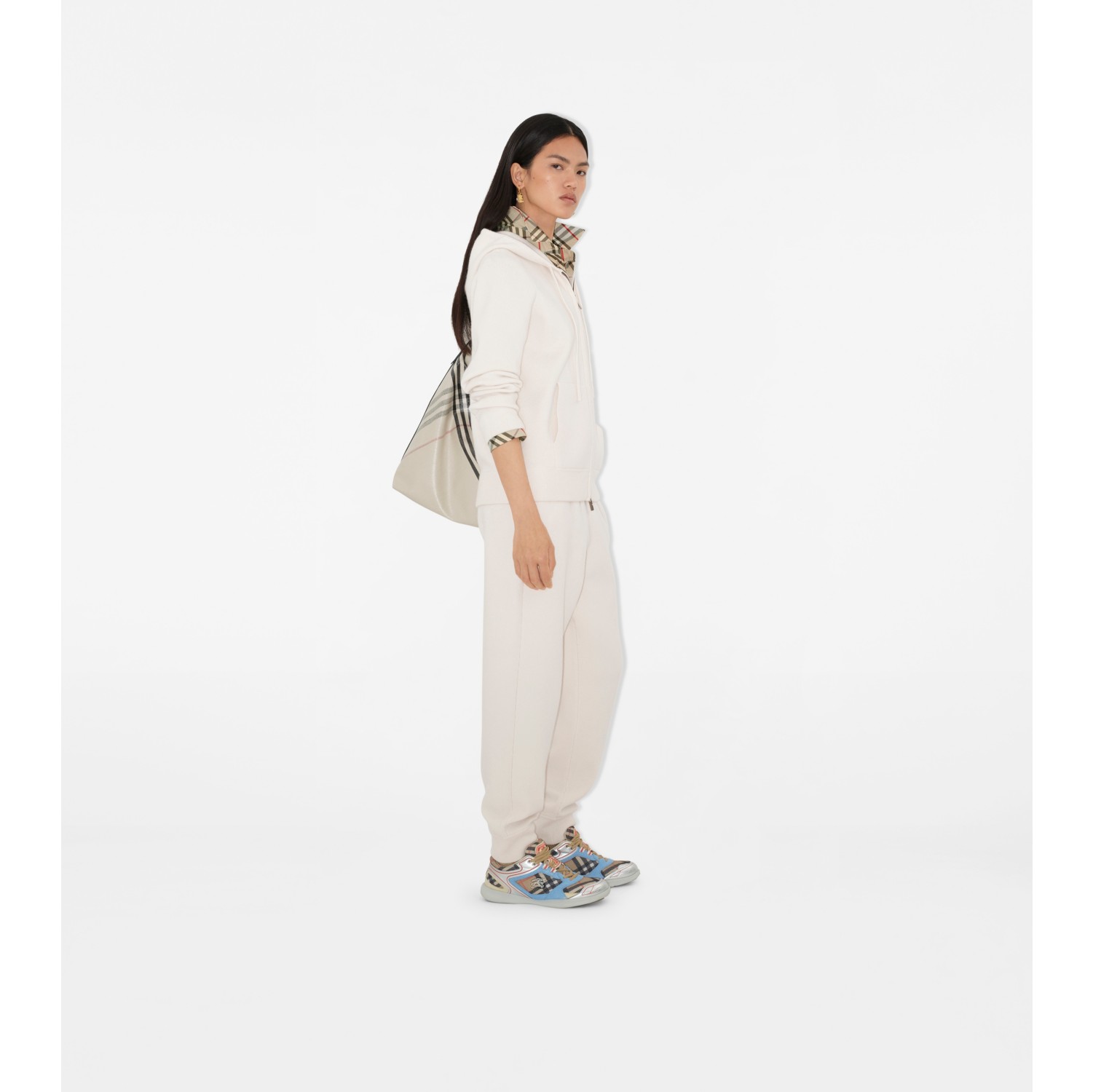 Cashmere Blend Zip Hoodie