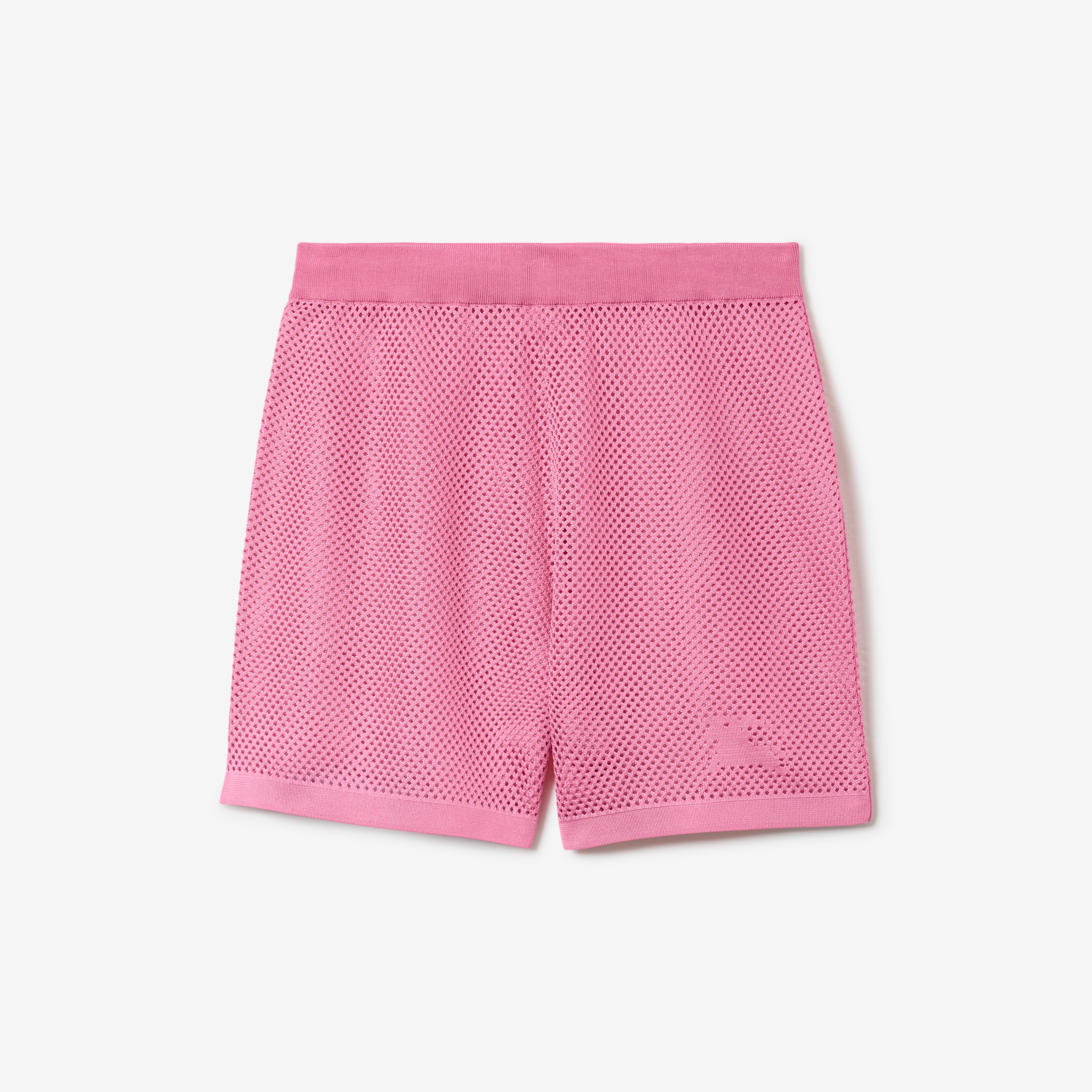 Shorts de malha com estampa EKD (Rosa Chiclete) - Mulheres | Burberry® oficial - 1