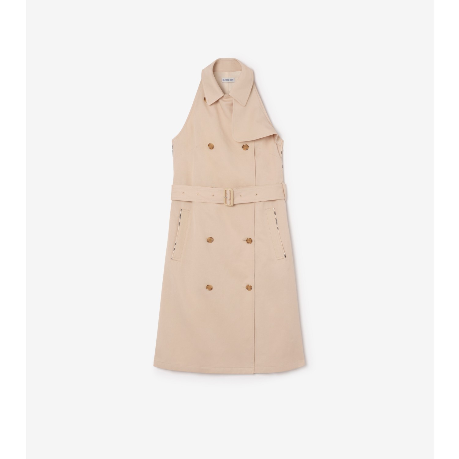 Cotton Blend Trench Dress