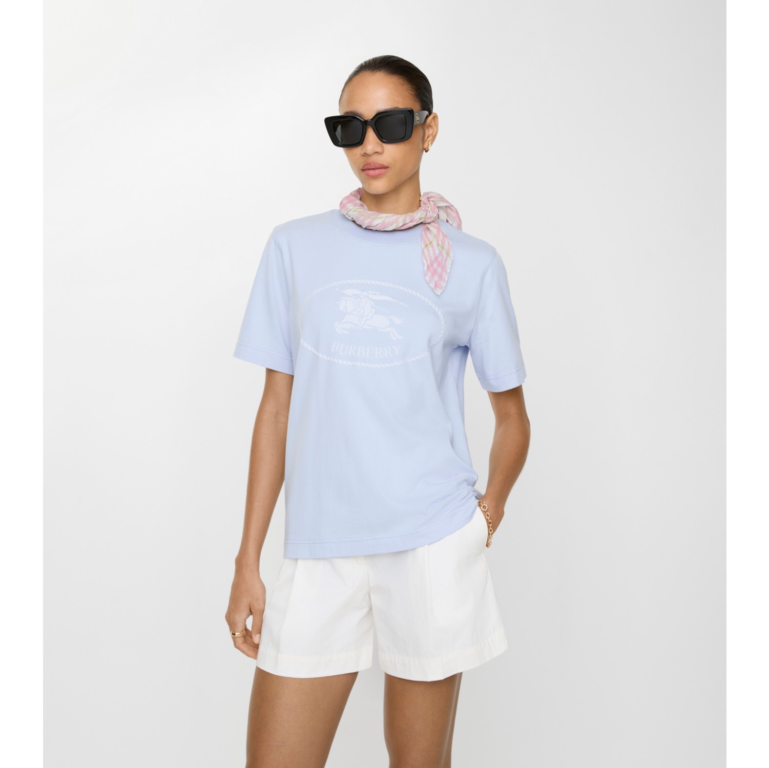 Knight Stamp Cotton T-shirt