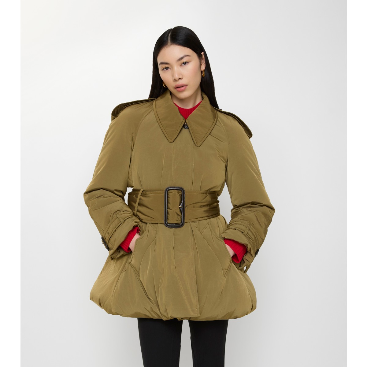  Check Belted Berryhill Padded Car Coat