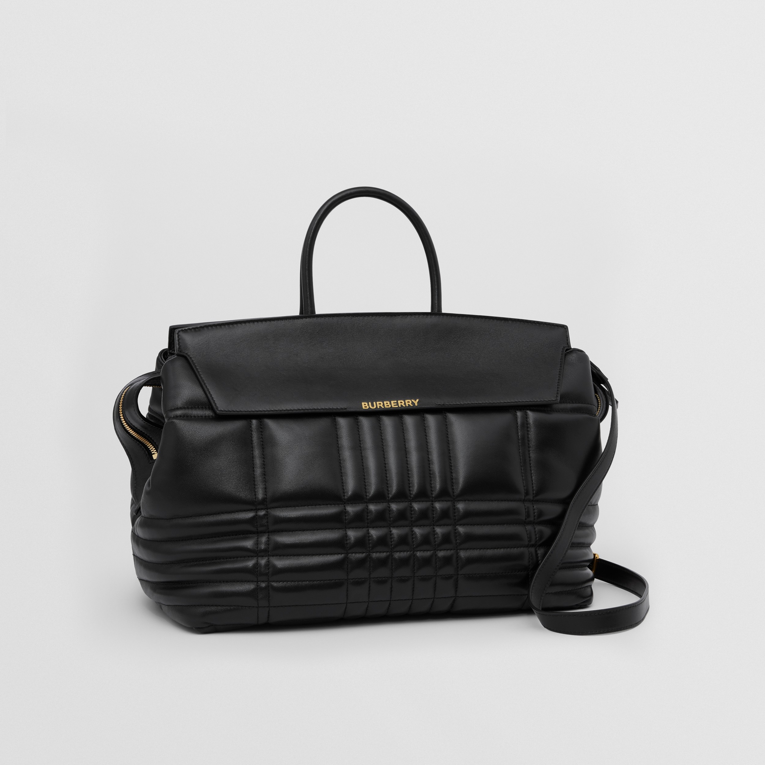 Quilted Leather Large Catherine Bag in Black - Women | Burberry® Official - 4