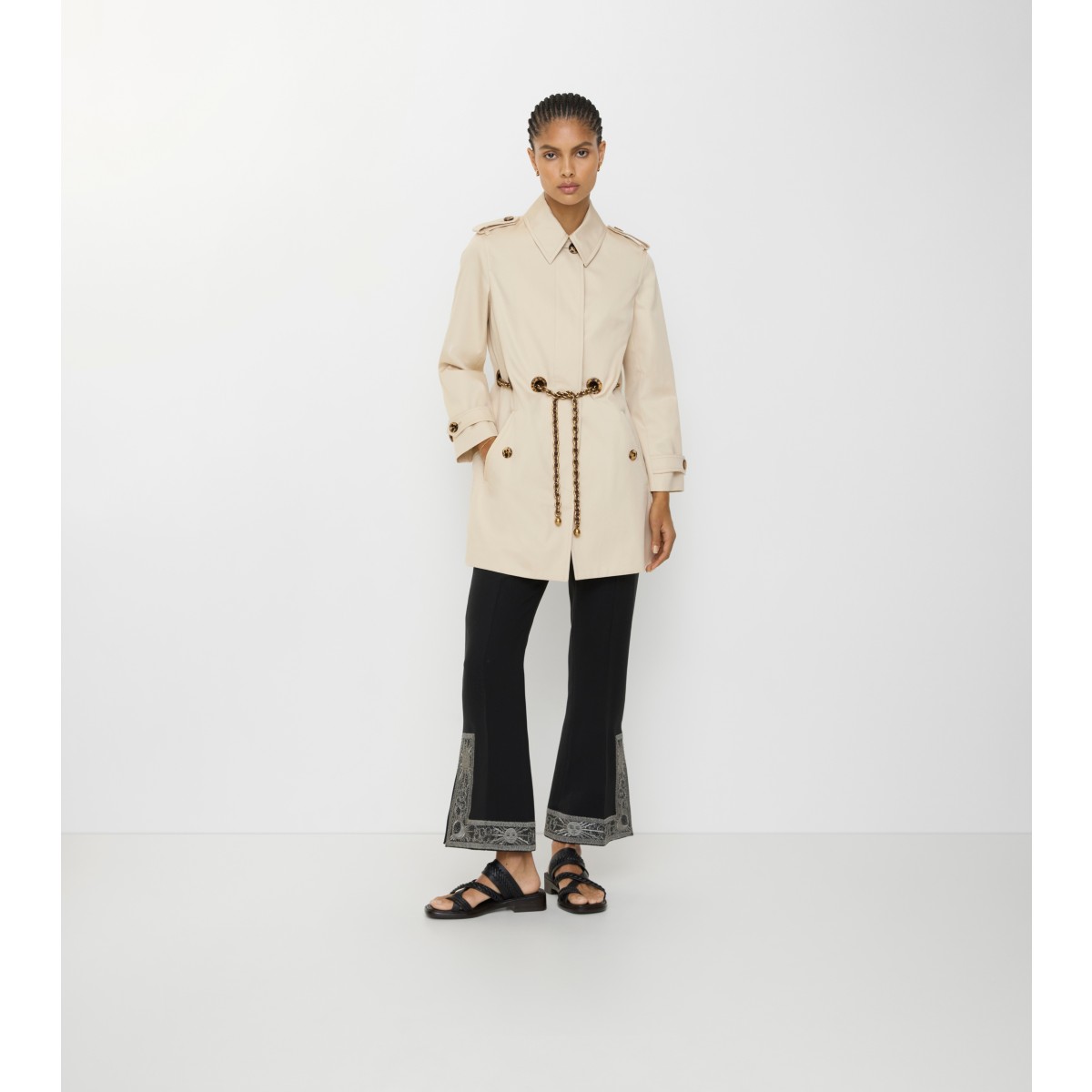  Check Short Gabardine Stonehaven Car Coat