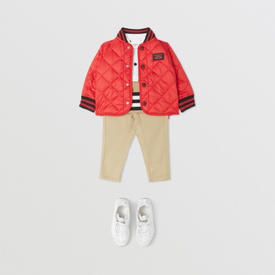 burberry red diamond quilted jacket