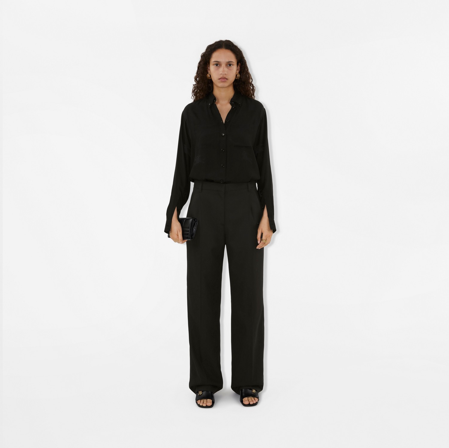 EKD Silk Shirt in Black - Women | Burberry® Official