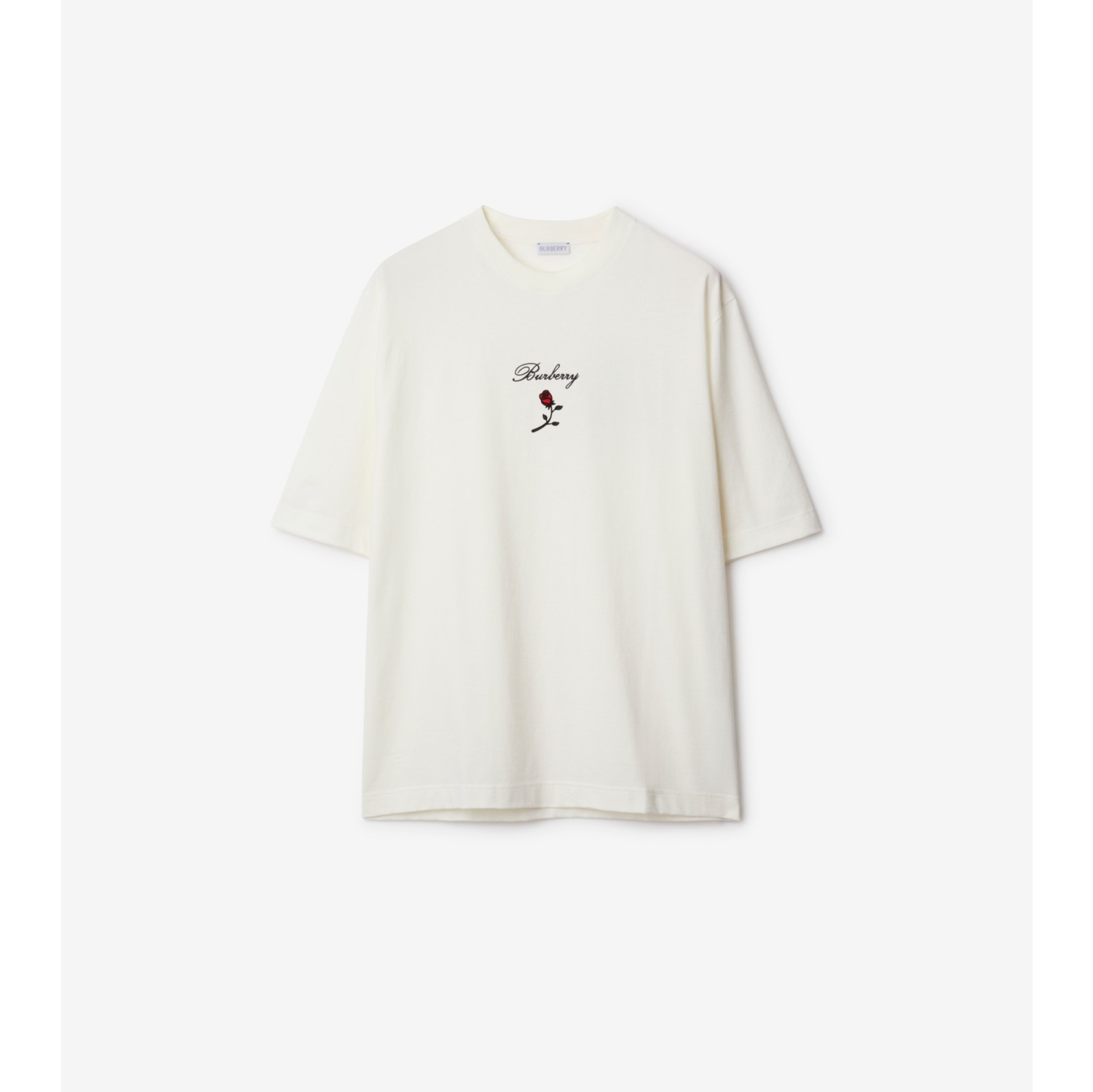 ロゴ ローズ コットンTシャツ (レイン) - メンズ | Burberry®公式サイト