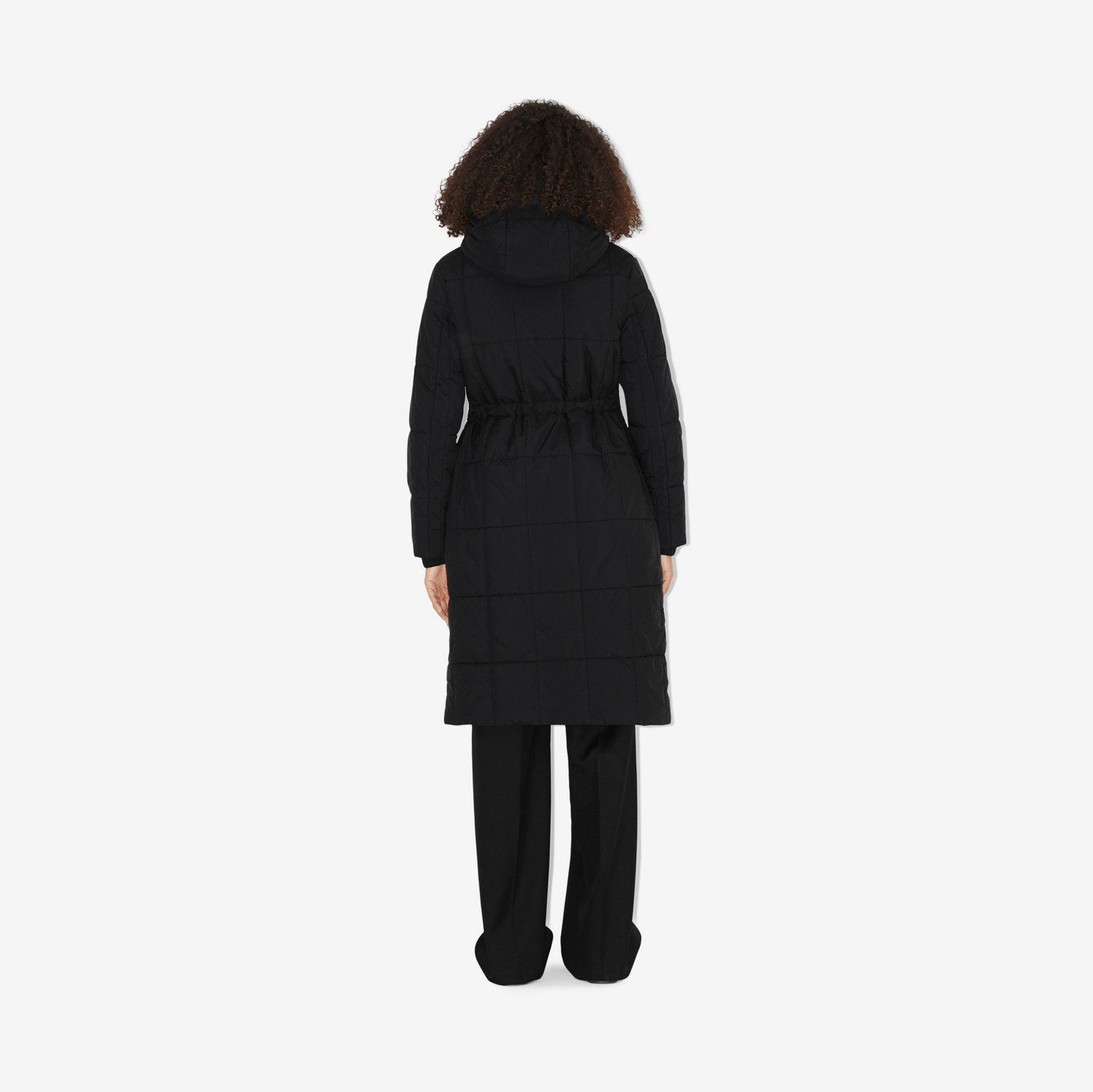 퀼팅 나일론 후드 코트 (블랙) - 여성 | Burberry®