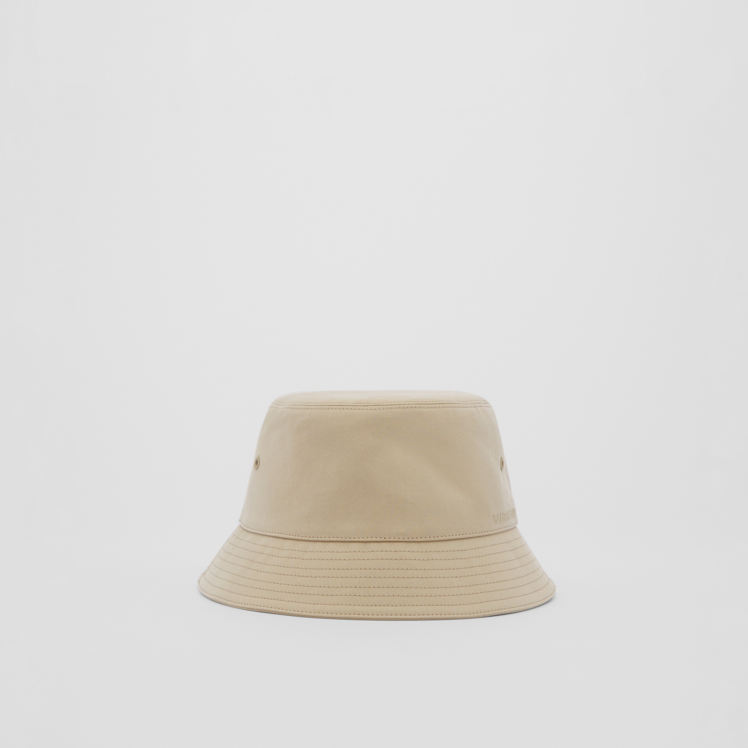 Embroidered Logo Cotton Bucket Hat in Honey | Burberry® Official - 1