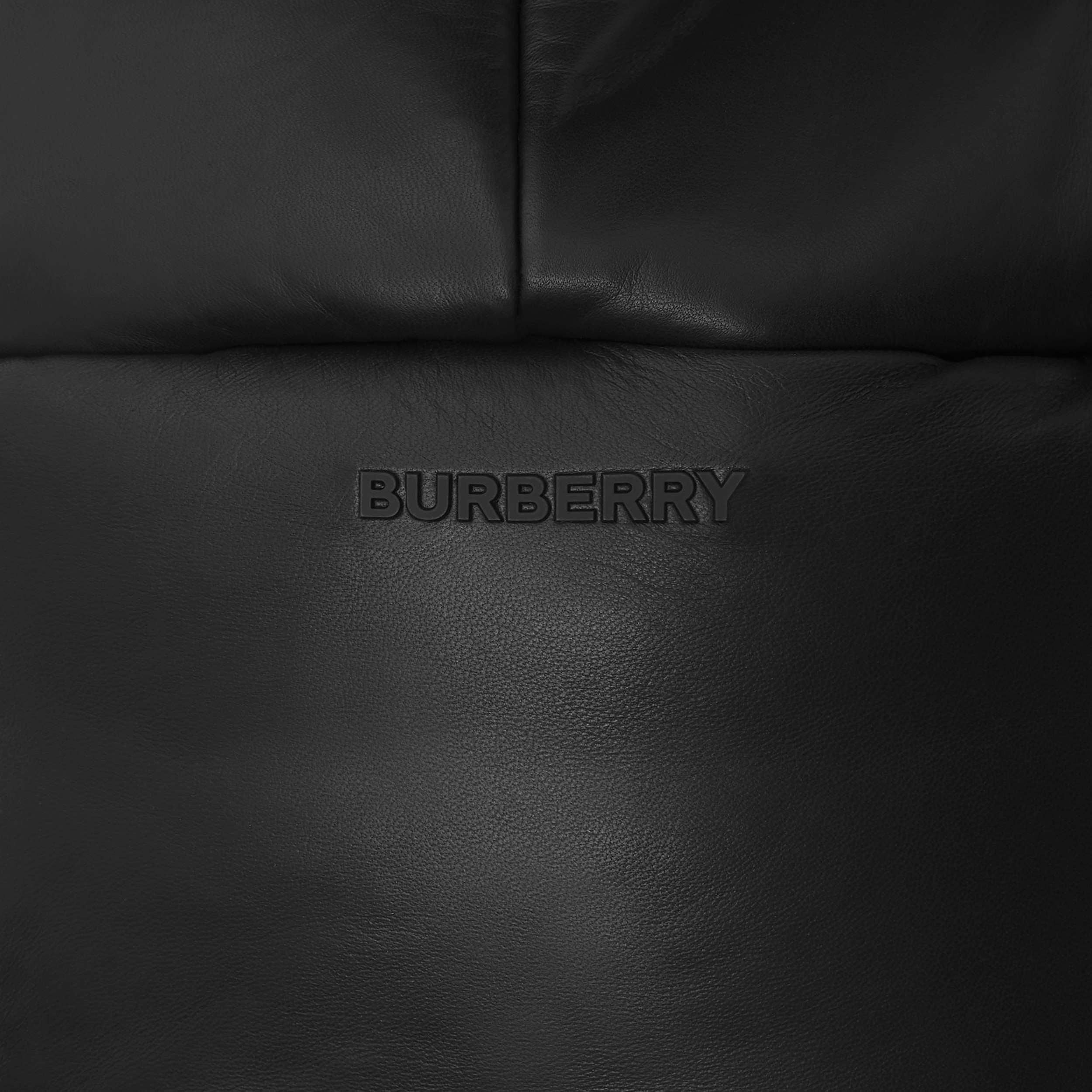 Padded Lambskin Oversized Cap in Black | Burberry® Official - 2