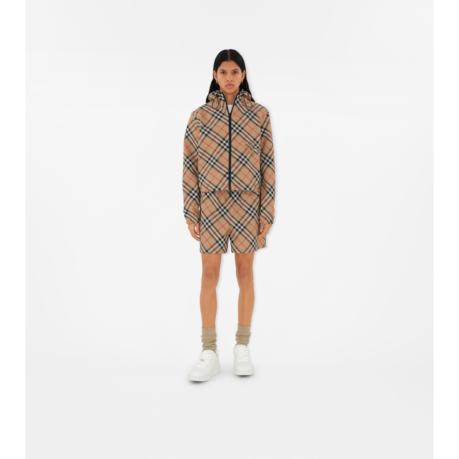 Cropped Reversible Check Jacket - thumbnail 2