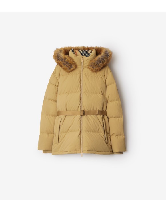 Short Nylon Puffer Coat