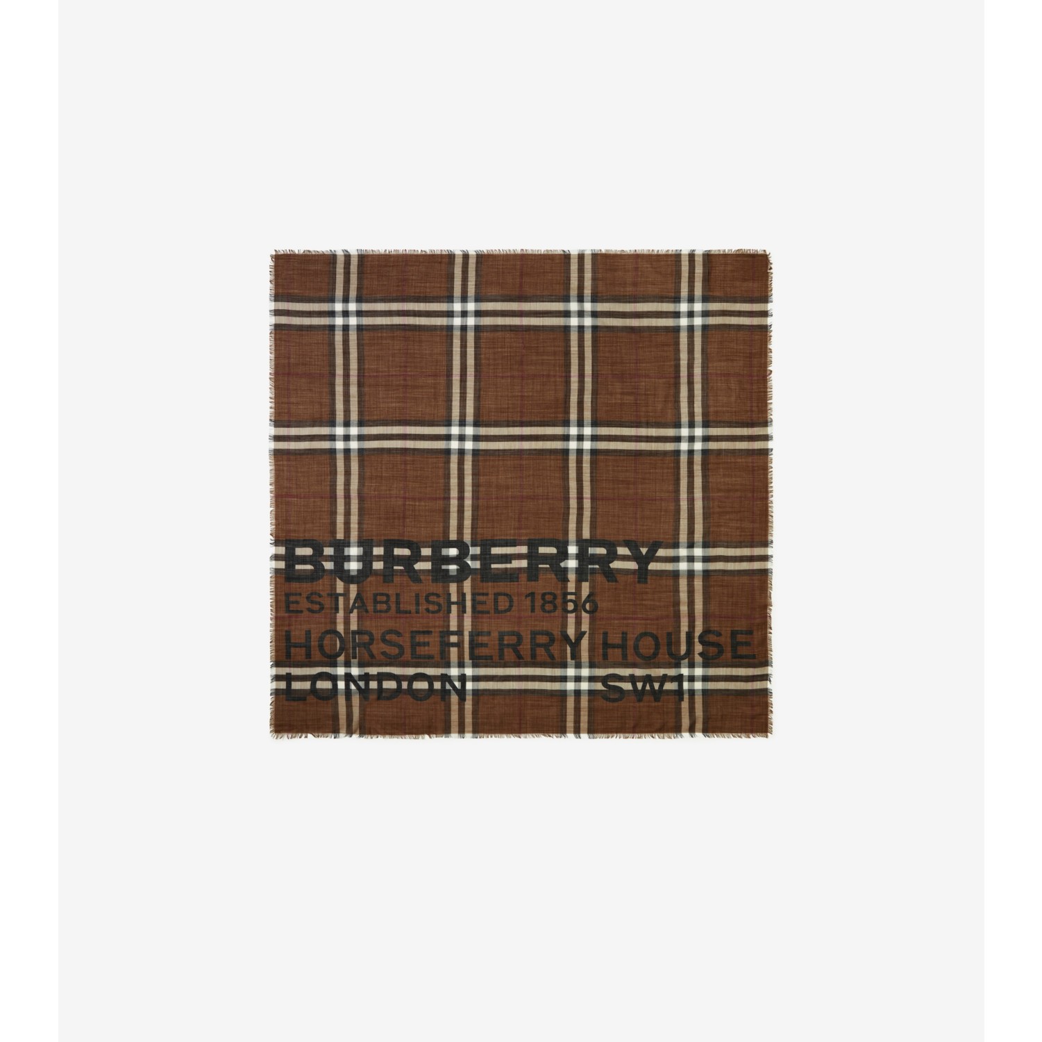 Burberry Check Wool-Silk Scarf